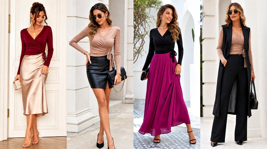 25 Ruched Wrap Top Outfit Ideas for Polished Day-to-Night Style