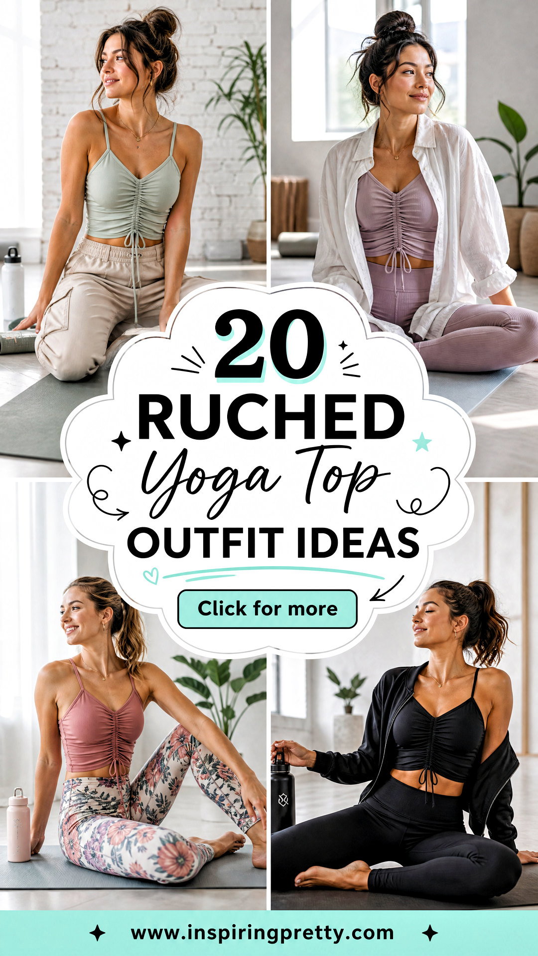 20 Ruched Yoga Top Outfit Ideas for Stylish Studio Days - 20 Ruched Yoga Top Outfit Ideas for Stylish Studio Days