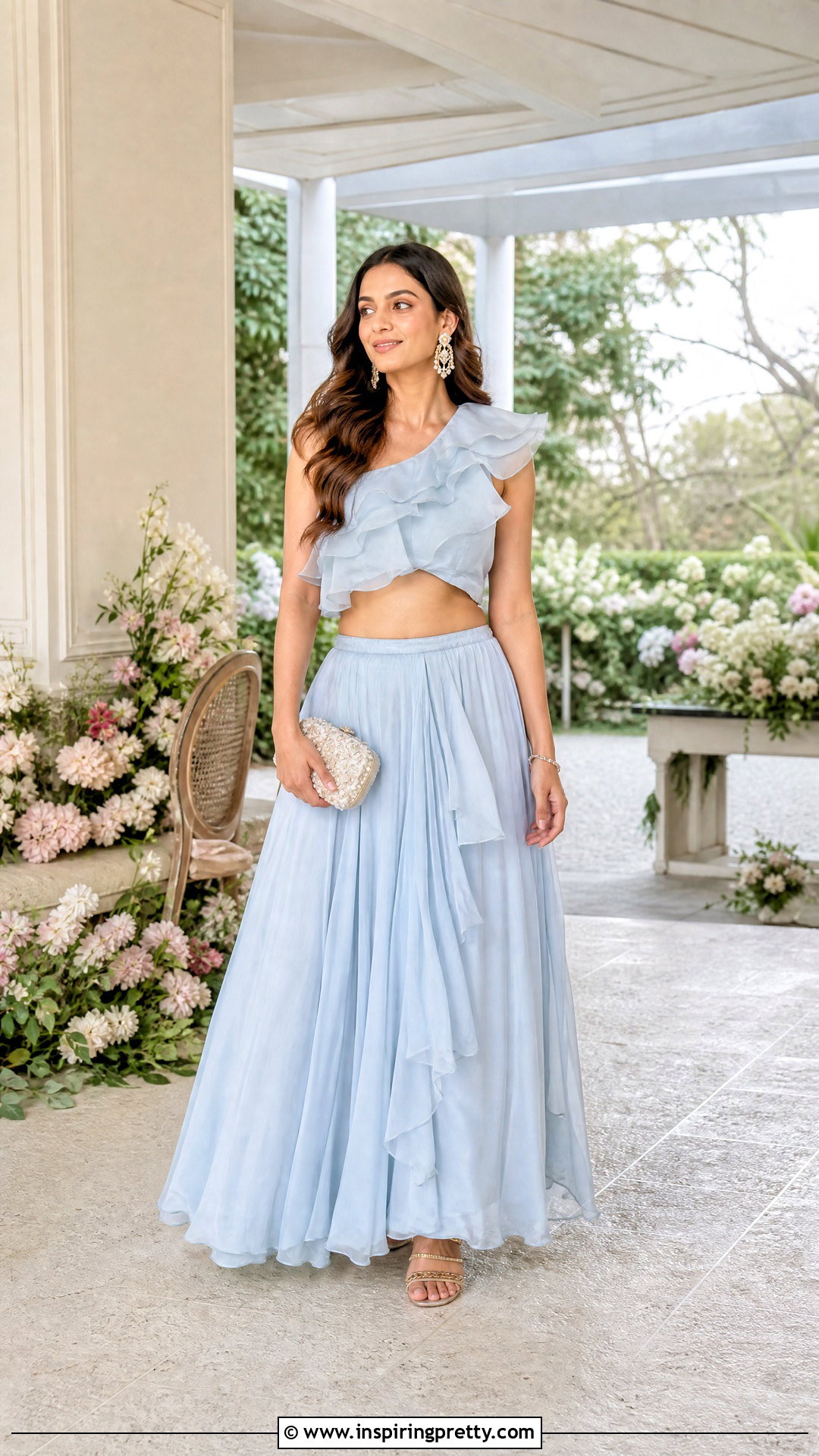 Ruffle Crop Top Lehenga - 25 crop top lehenga new models