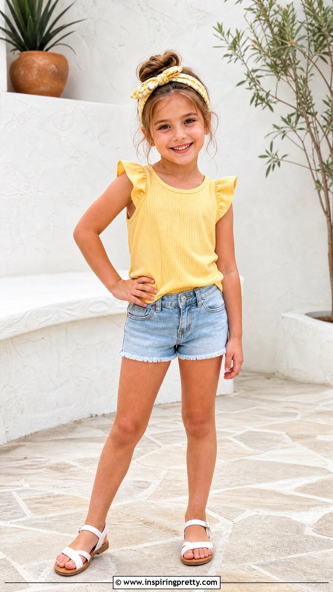 Ruffle Shoulder Kids Tank Top - how to make a tank top for kids (20 ways)