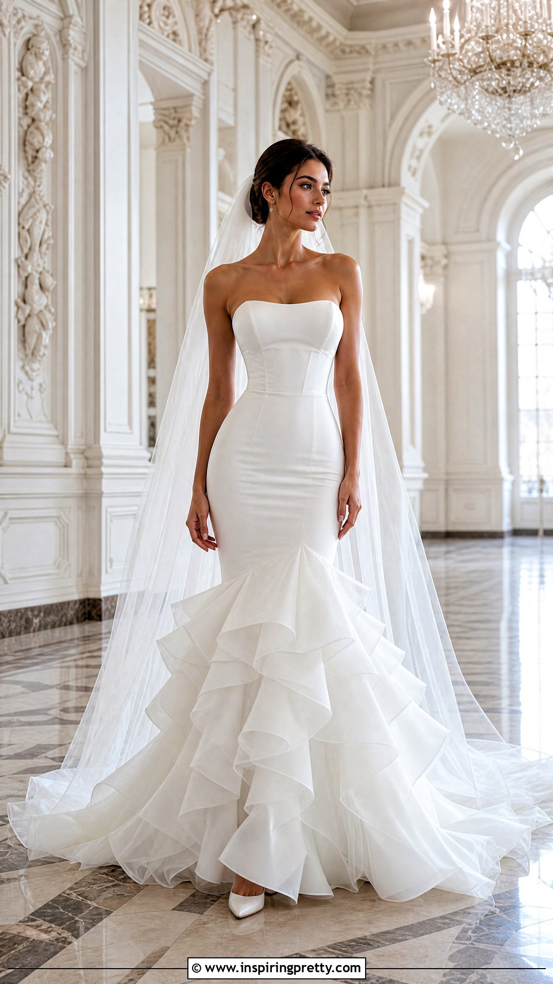Ruffle Skirt Mermaid Wedding Dress With Corset Top - 25 Mermaid Wedding Dress With Corset Top outfit ideas