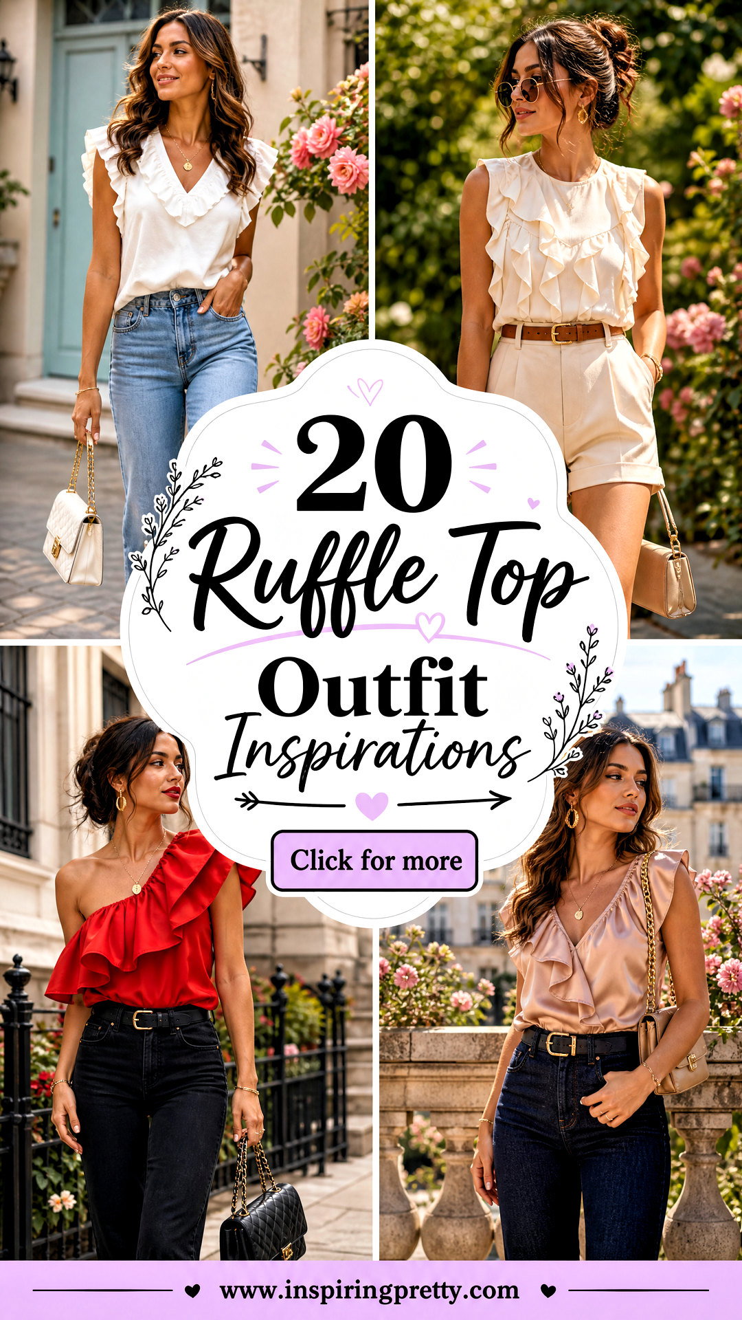 20 Ruffle Top Outfit Inspirations for Romantic Chic Style - 20 Ruffle Top Outfit Inspirations for Romantic Chic Style