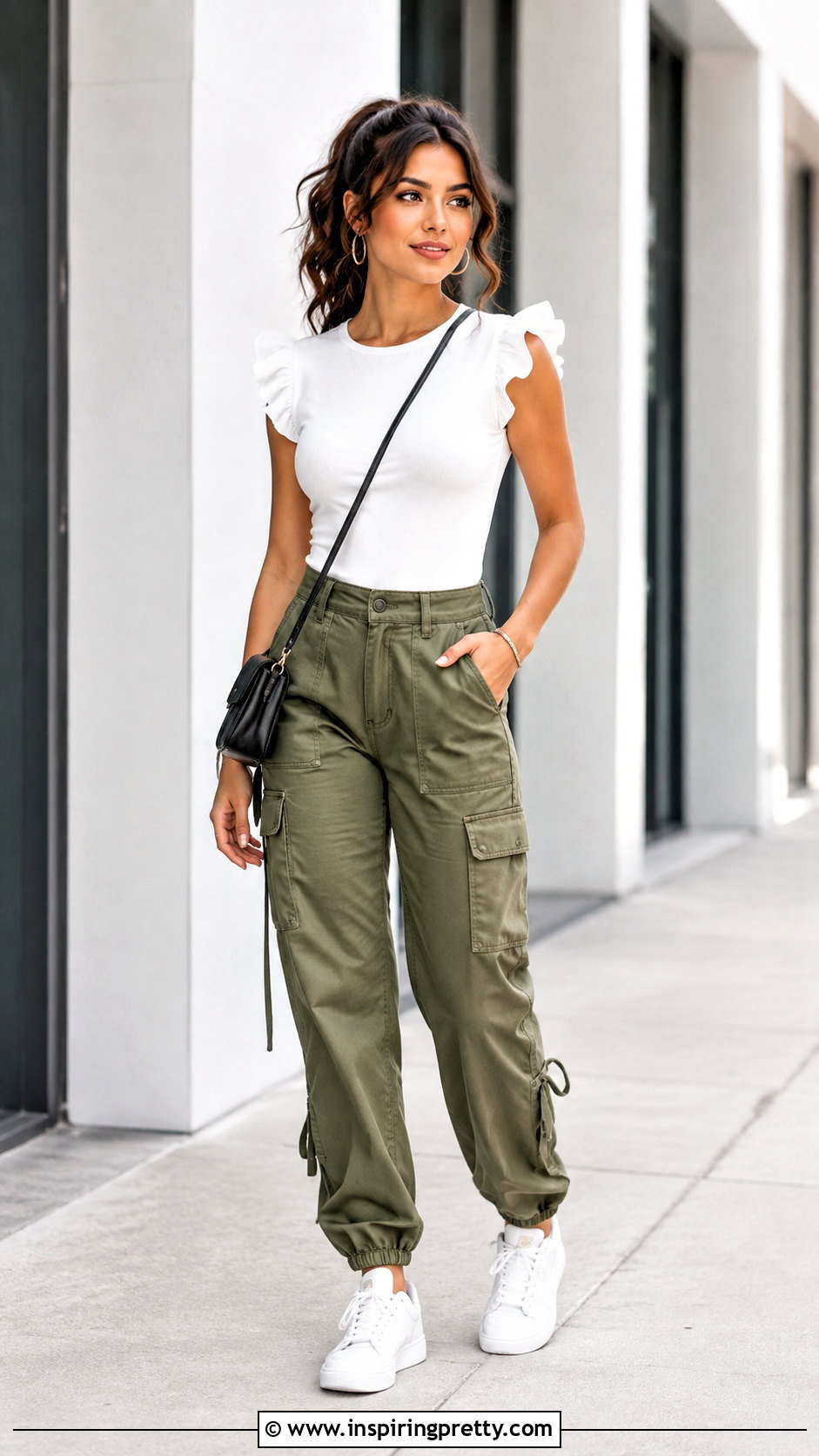 Ruffle Top With Cargo Pants - what to wear with ruffle top (25 ways)