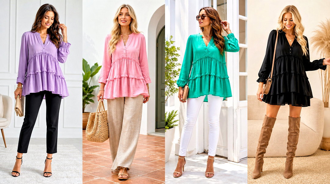 25 Ruffle Tunic Top Outfit Ideas for Easy Feminine Style