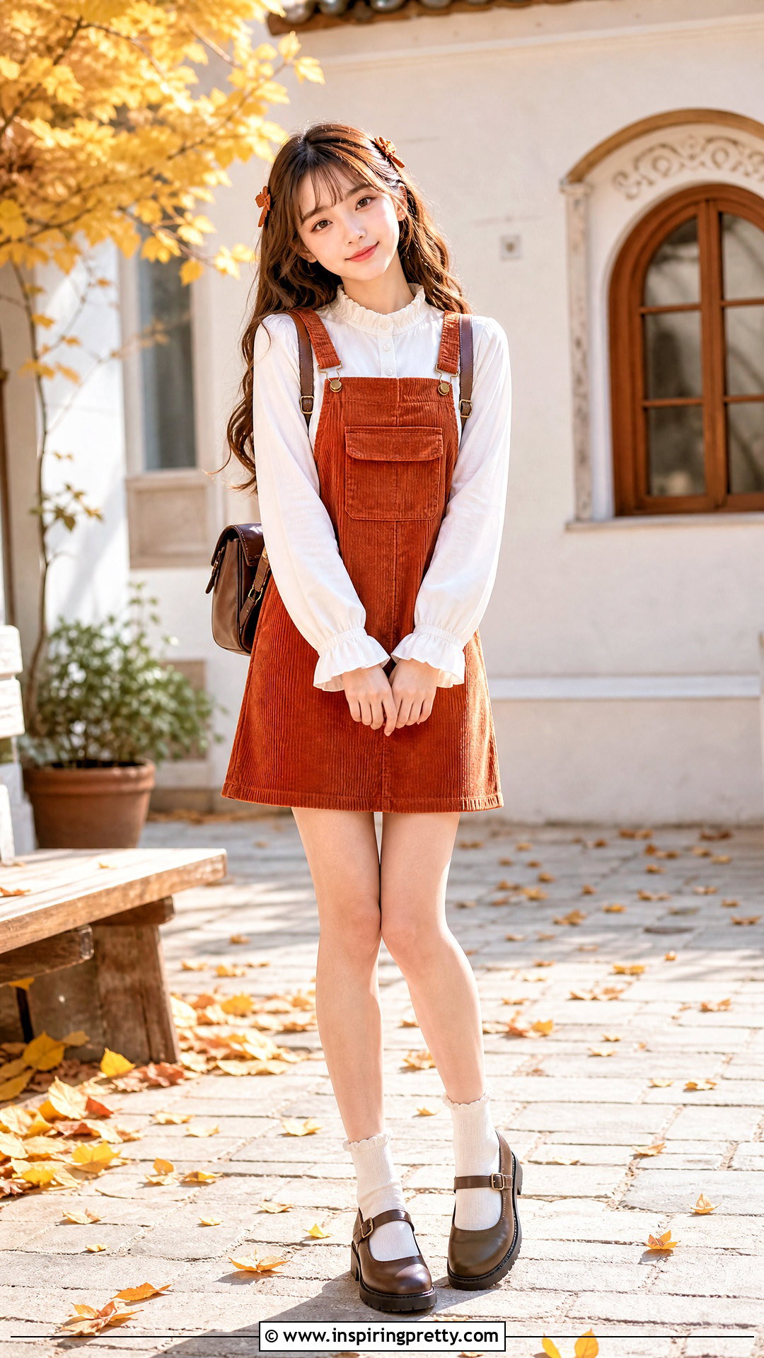 Ruffled Blouse With Overall Dress - 50 girls top designs