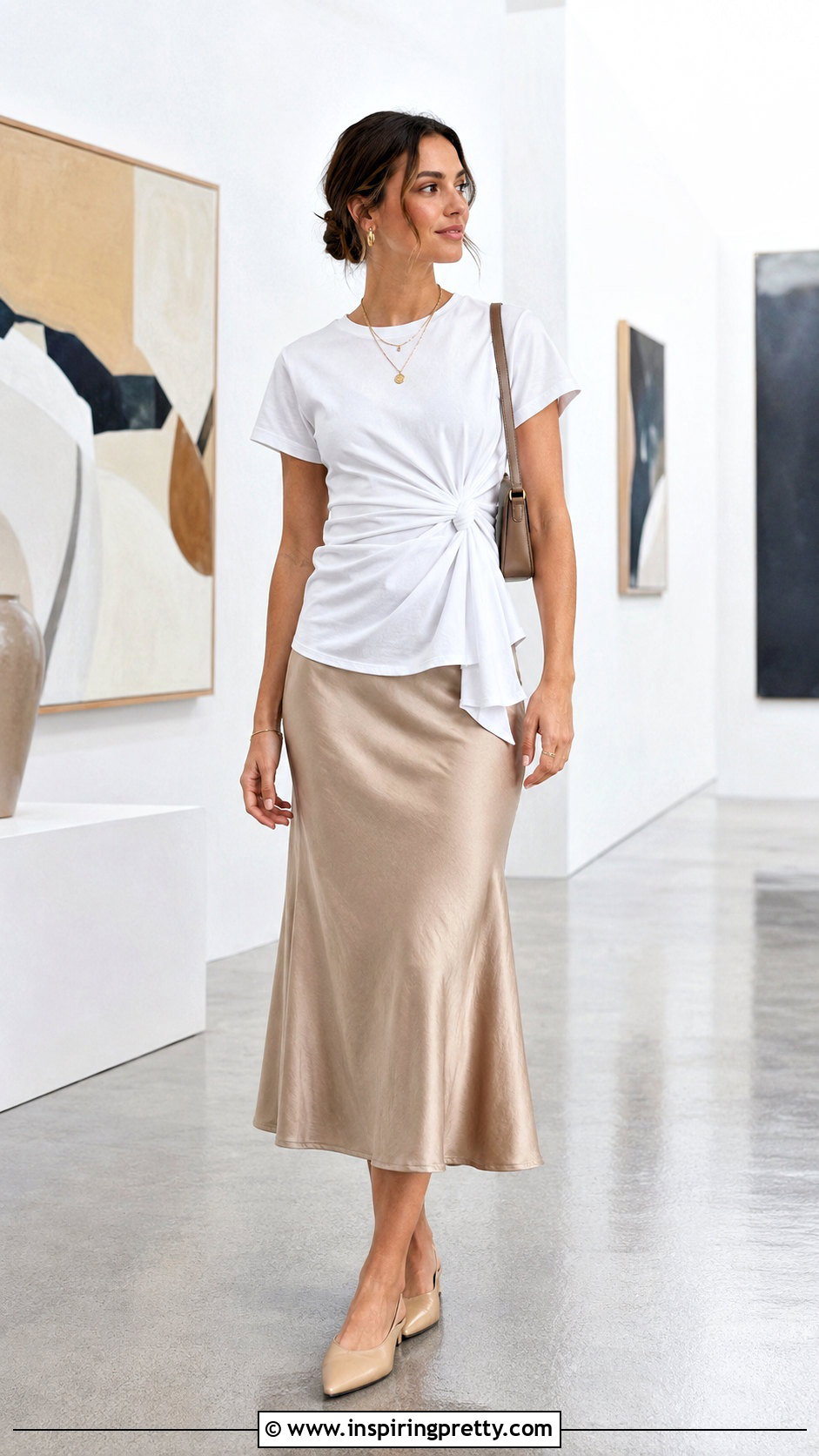 Ruffled Side Knot Top With A Slip Skirt - how to make a knot top (20 ways)
