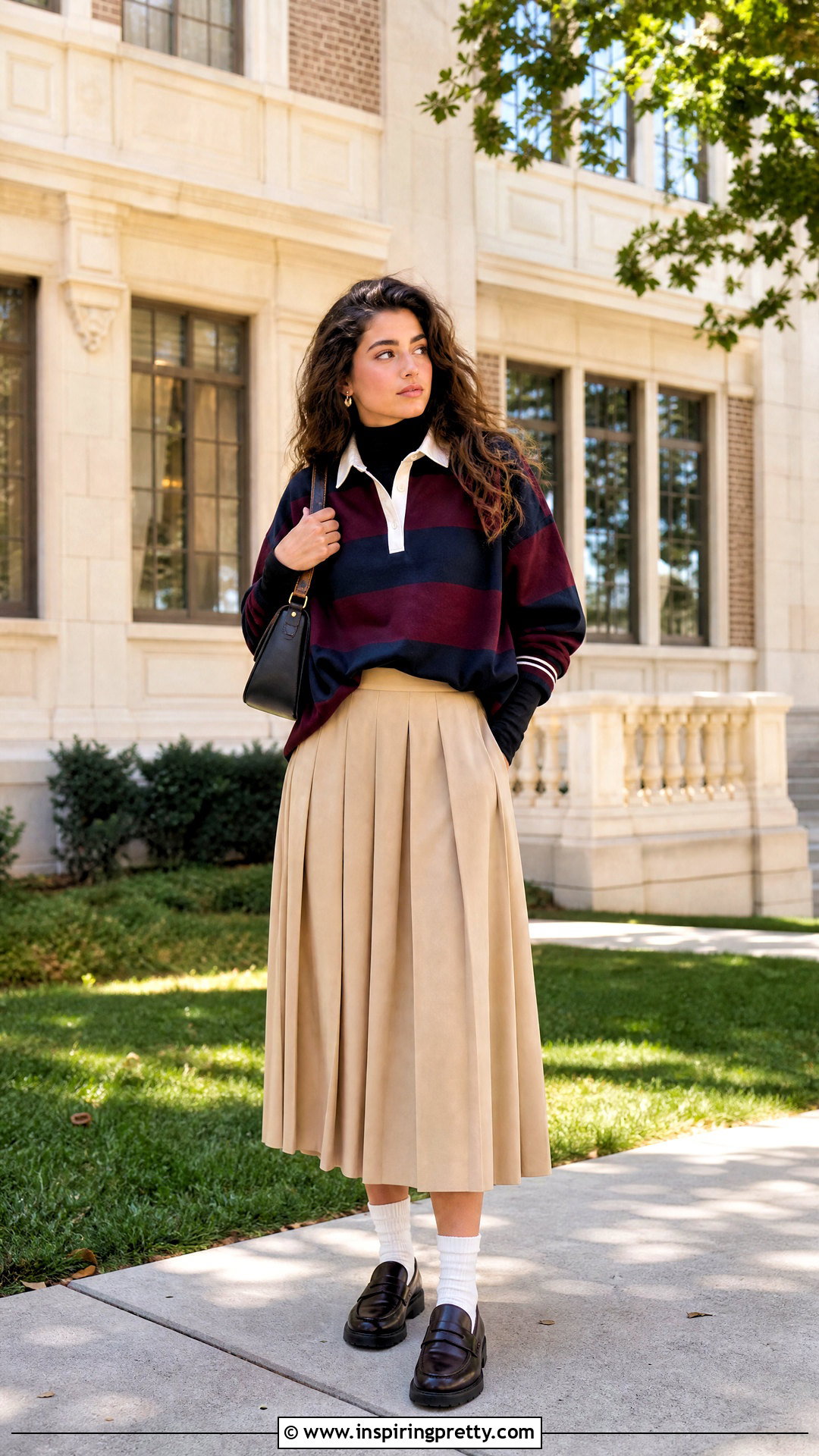 Rugby Shirt Over Turtleneck Outfit - 50 layered tops outfits
