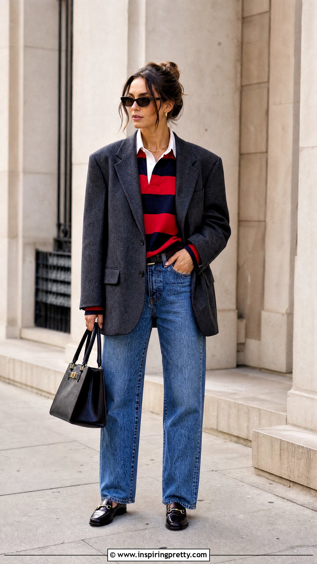 Rugby Top With Oversized Blazer - 25 womens rugby tops