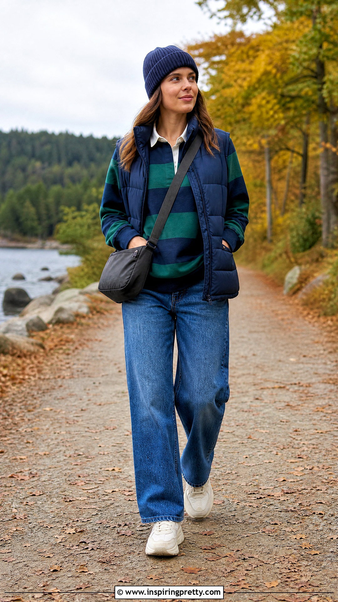 Rugby Top With Puffer Vest And Jeans - 25 womens rugby tops