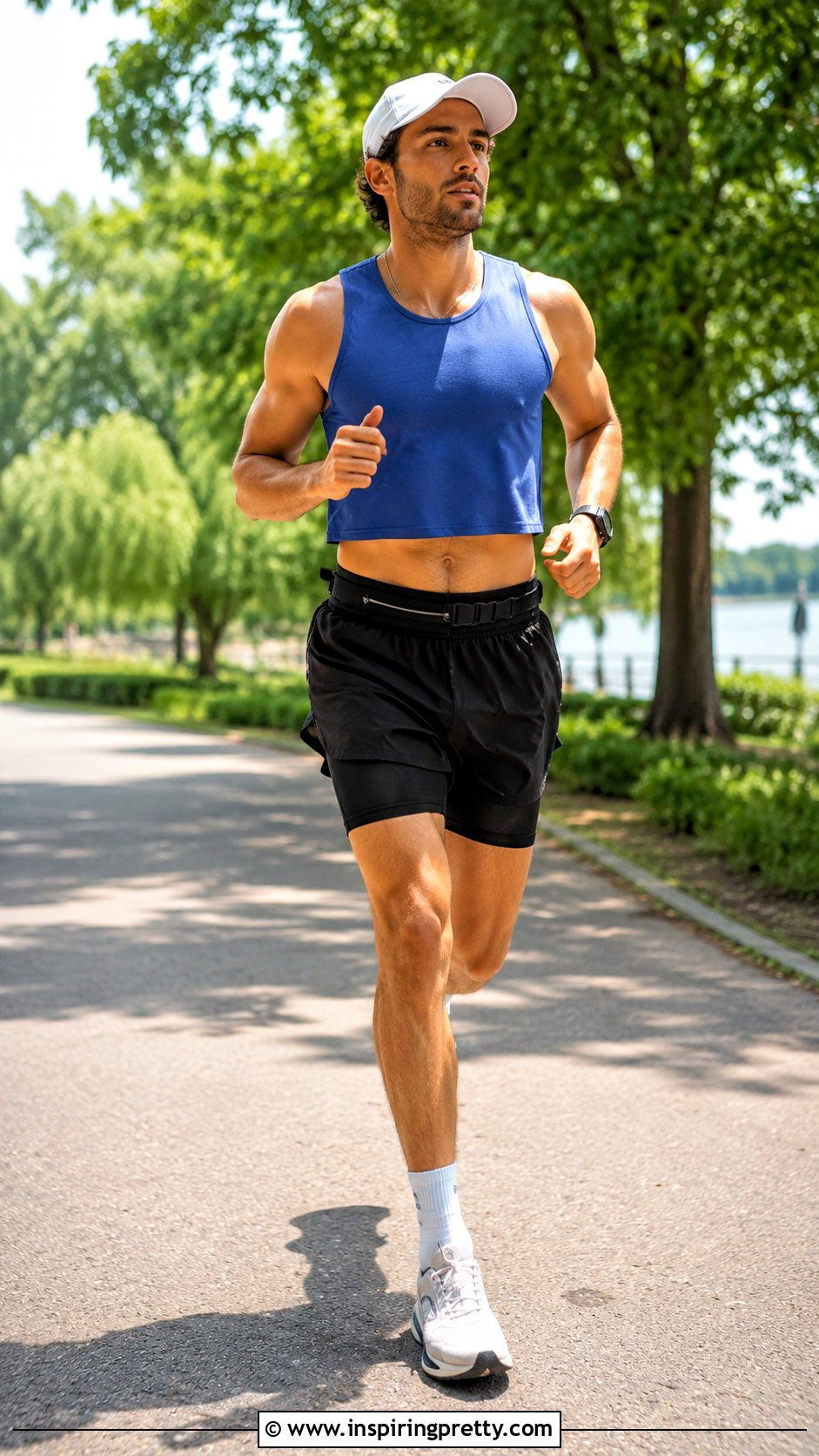 Running Crop Top With Split Shorts - 20 Mens Sports Crop Tops