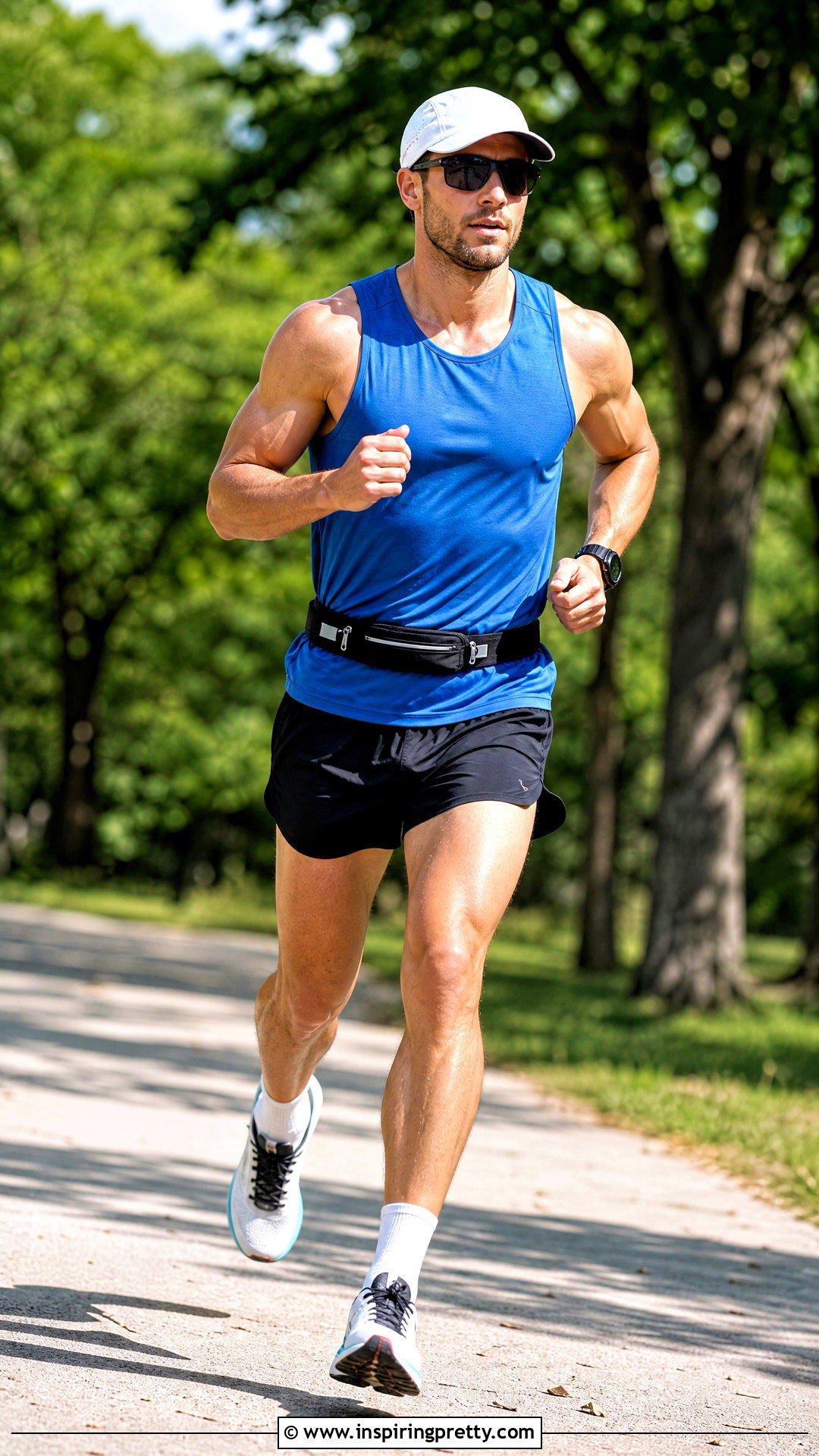 Running Tank Top With Split Shorts - 50 men tank top outfit ideas