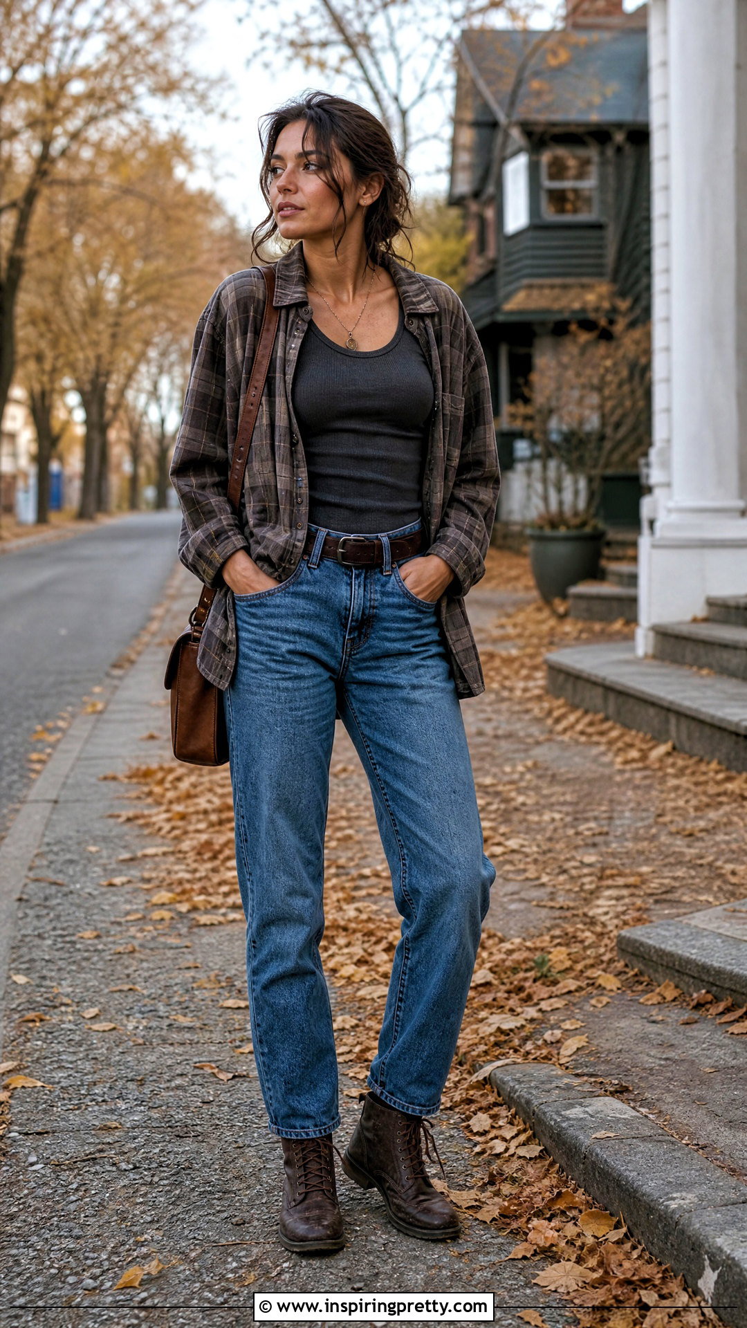 Rust Cohle Tank Top With Plaid Shirt And Straight Jeans - 20 Rust Cohle Tank Top outfit ideas