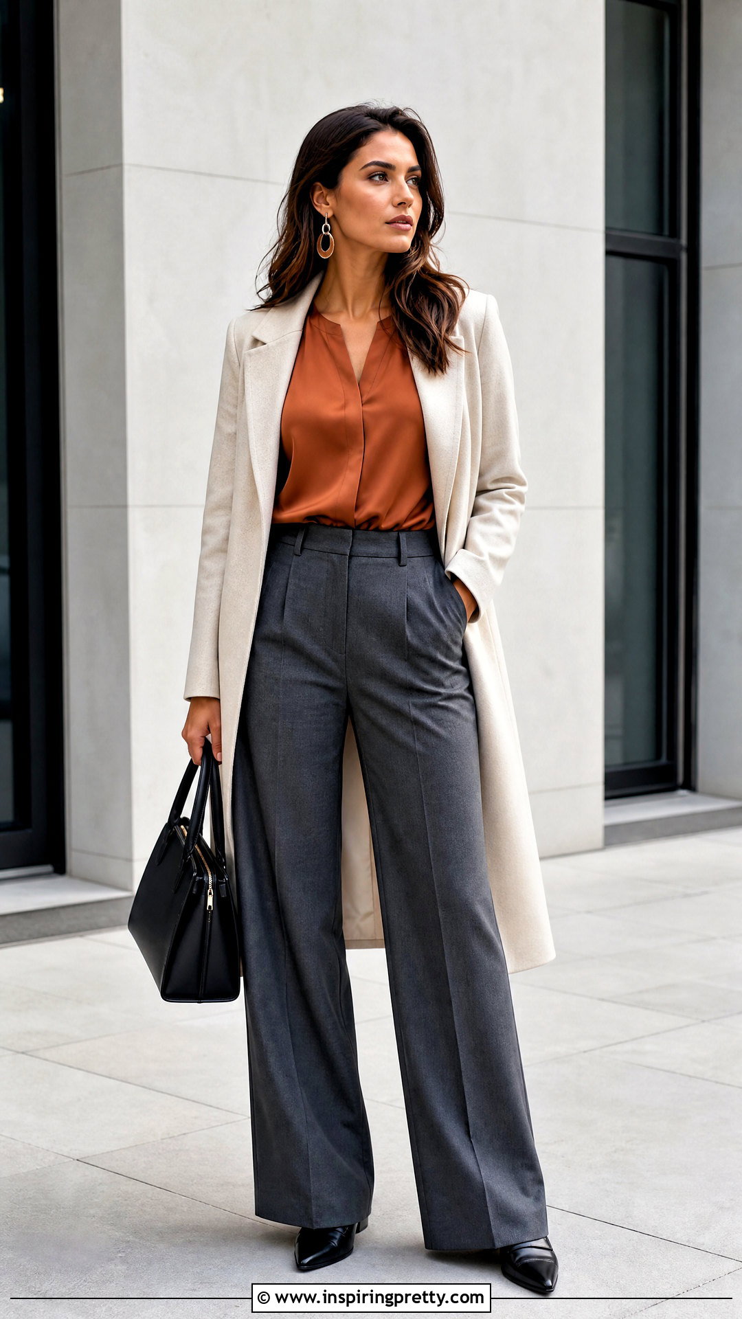 Rust Top With Gray Trousers - 25 Rust Top Outfit Ideas