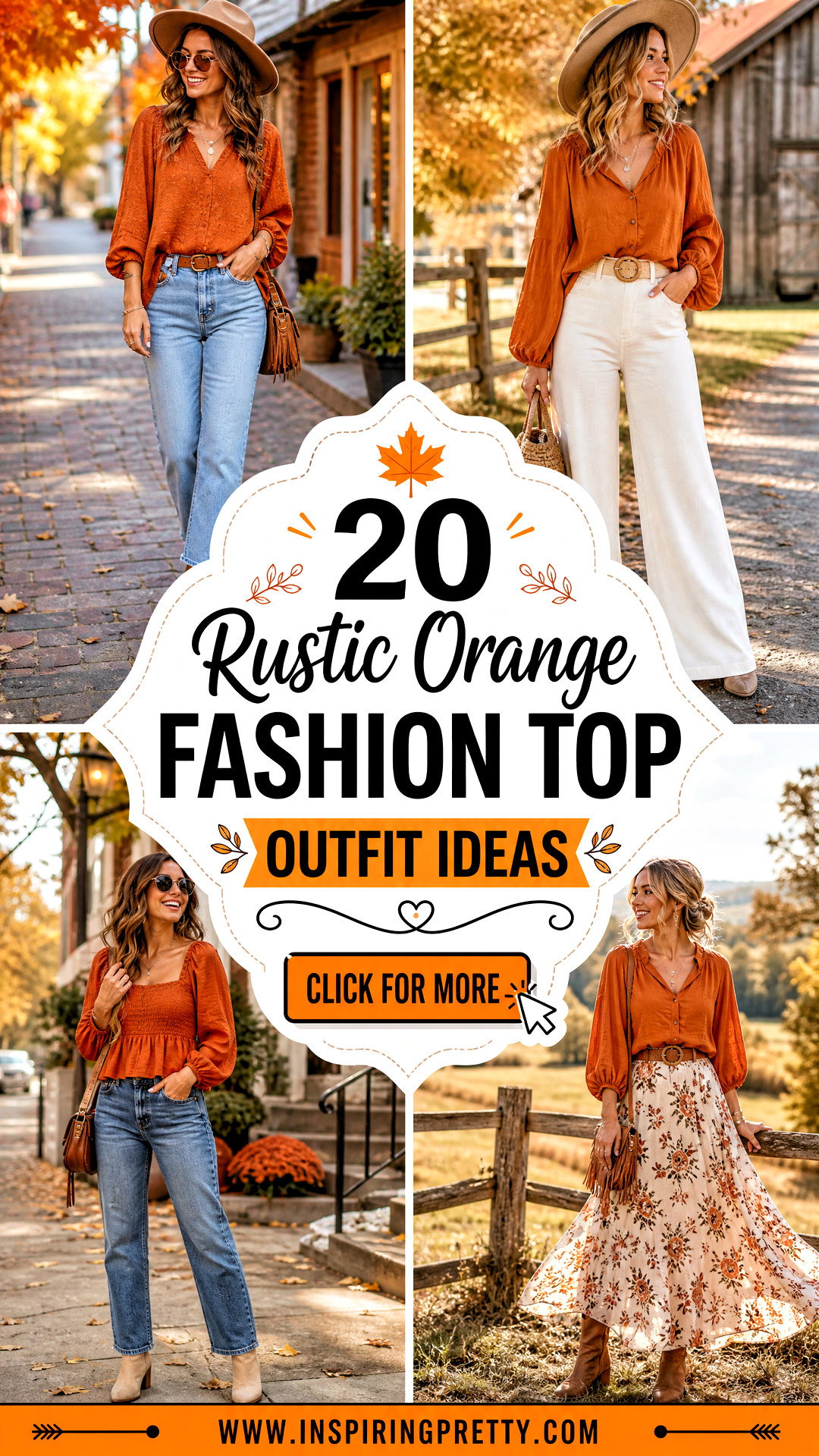 20 Rustic Orange Fashion Top Outfit Ideas for Cozy Fall Style - 20 Rustic Orange Fashion Top Outfit Ideas for Cozy Fall Style