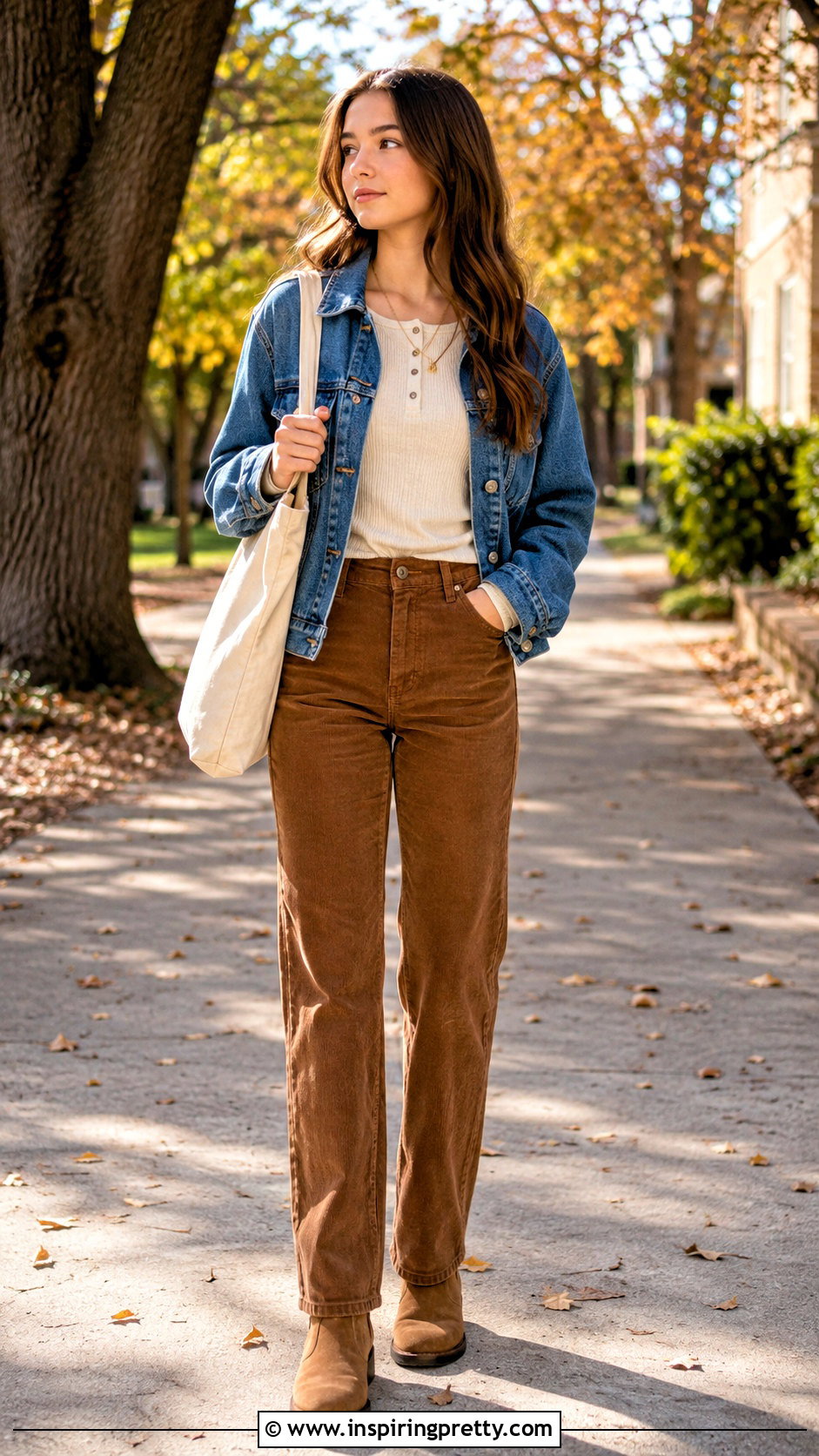 SHEIN Henley Top With Corduroy Pants - 25 shein tops for teens