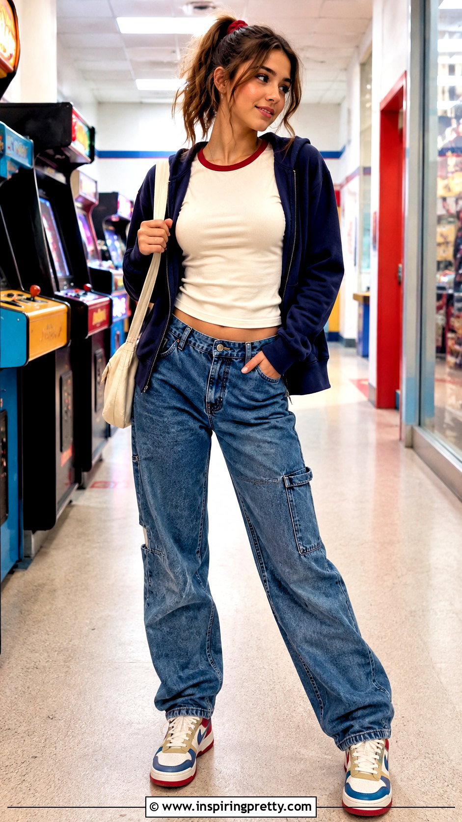 SHEIN Ringer Tee With Carpenter Jeans - 25 shein tops for teens
