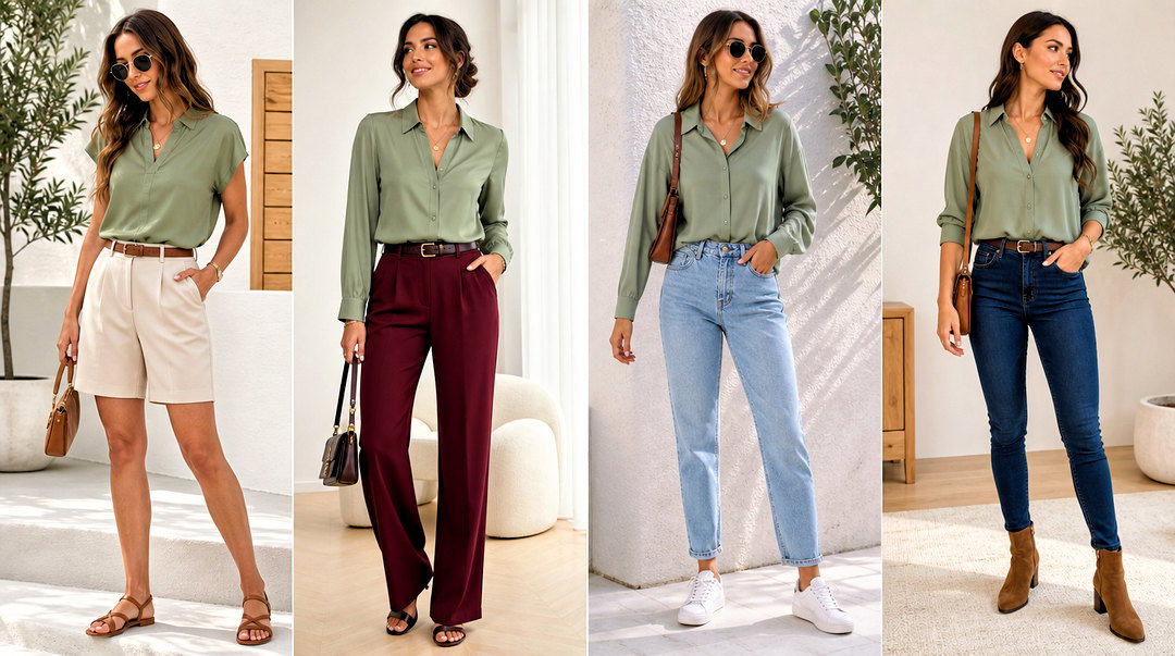 50 Sage Green Top Outfit Ideas for Calm, Chic Everyday Style