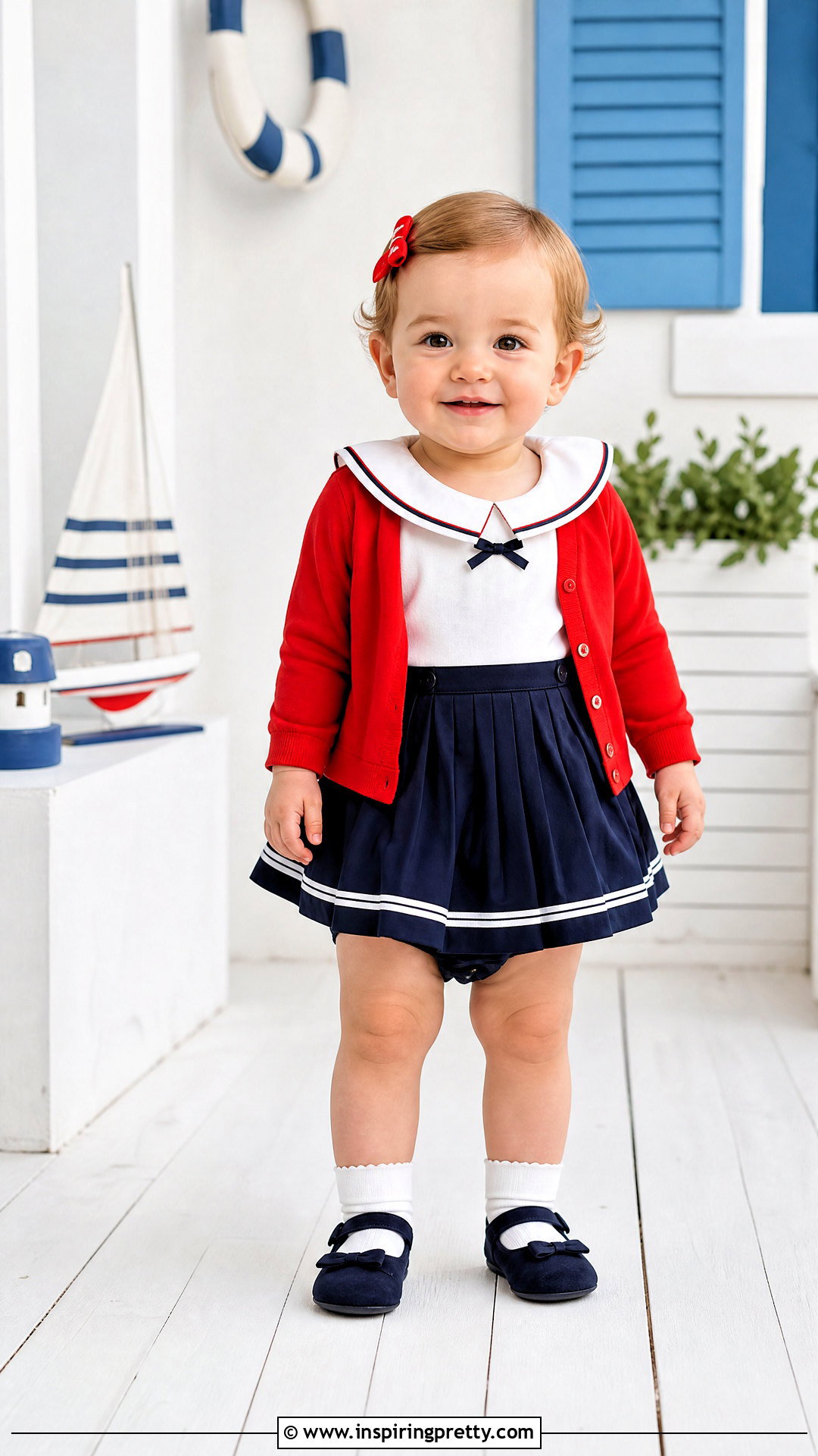 Sailor Baby Skirt Top Set - 50 baby skirt top designs