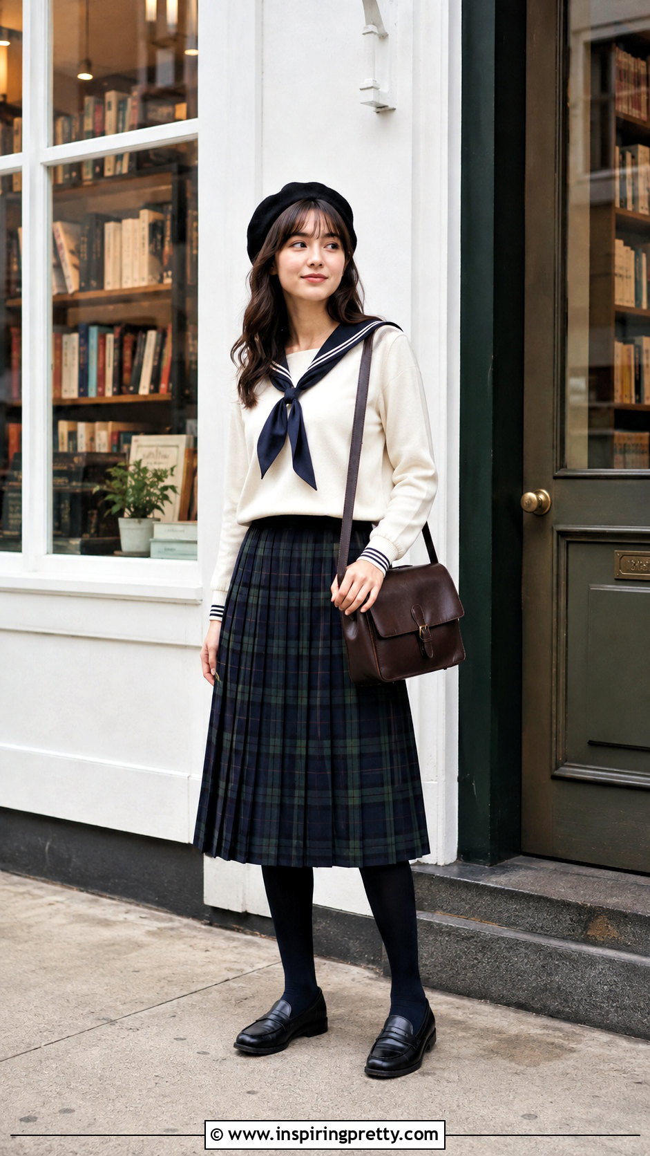 Sailor Uniform Top With Plaid Pleated Skirt - 25 sailor uniform top outfit ideas
