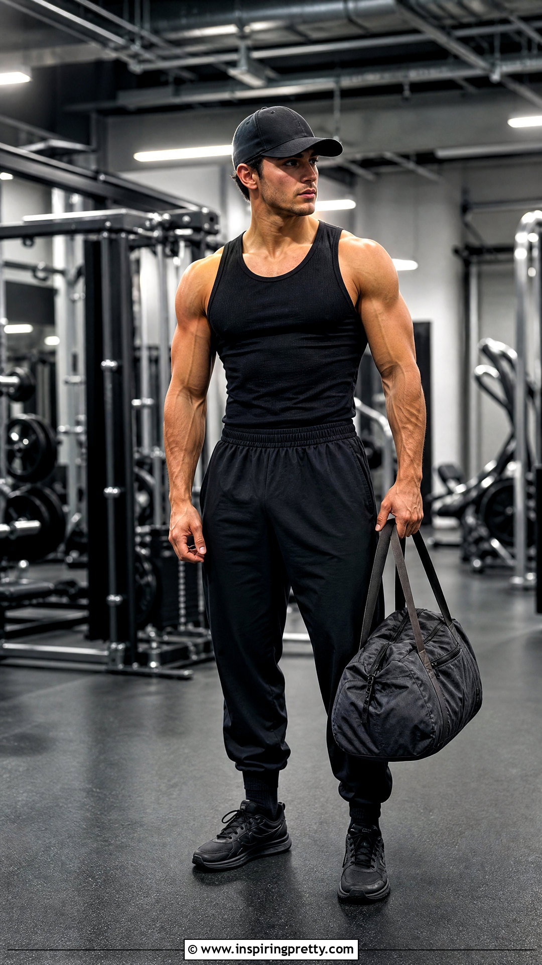 Sam Sulek Monochrome Black Tank Top Outfit - 20 sam sulek tank top outfit ideas