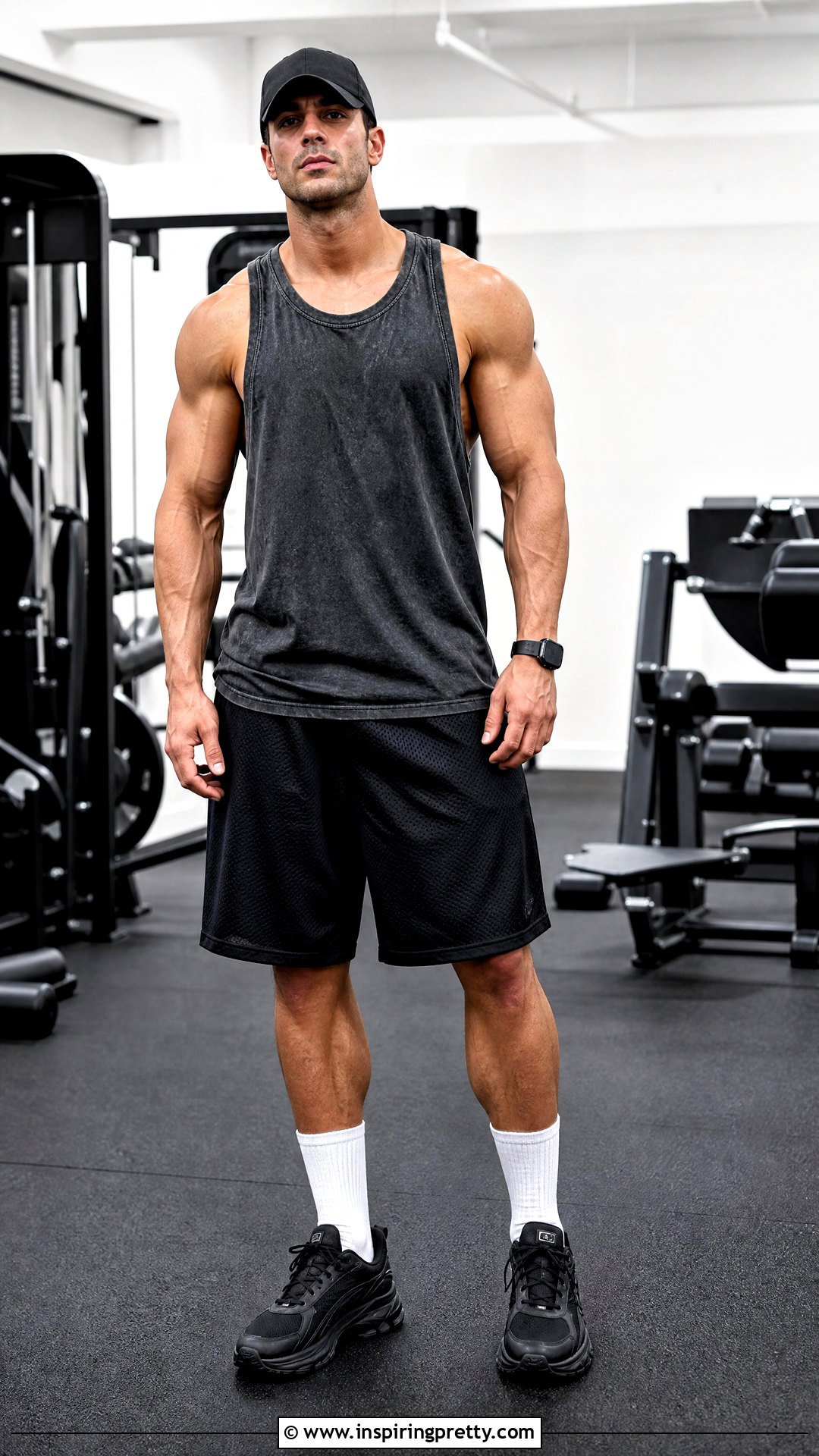 Sam Sulek Tank Top With Baggy Black Shorts - 20 sam sulek tank top outfit ideas