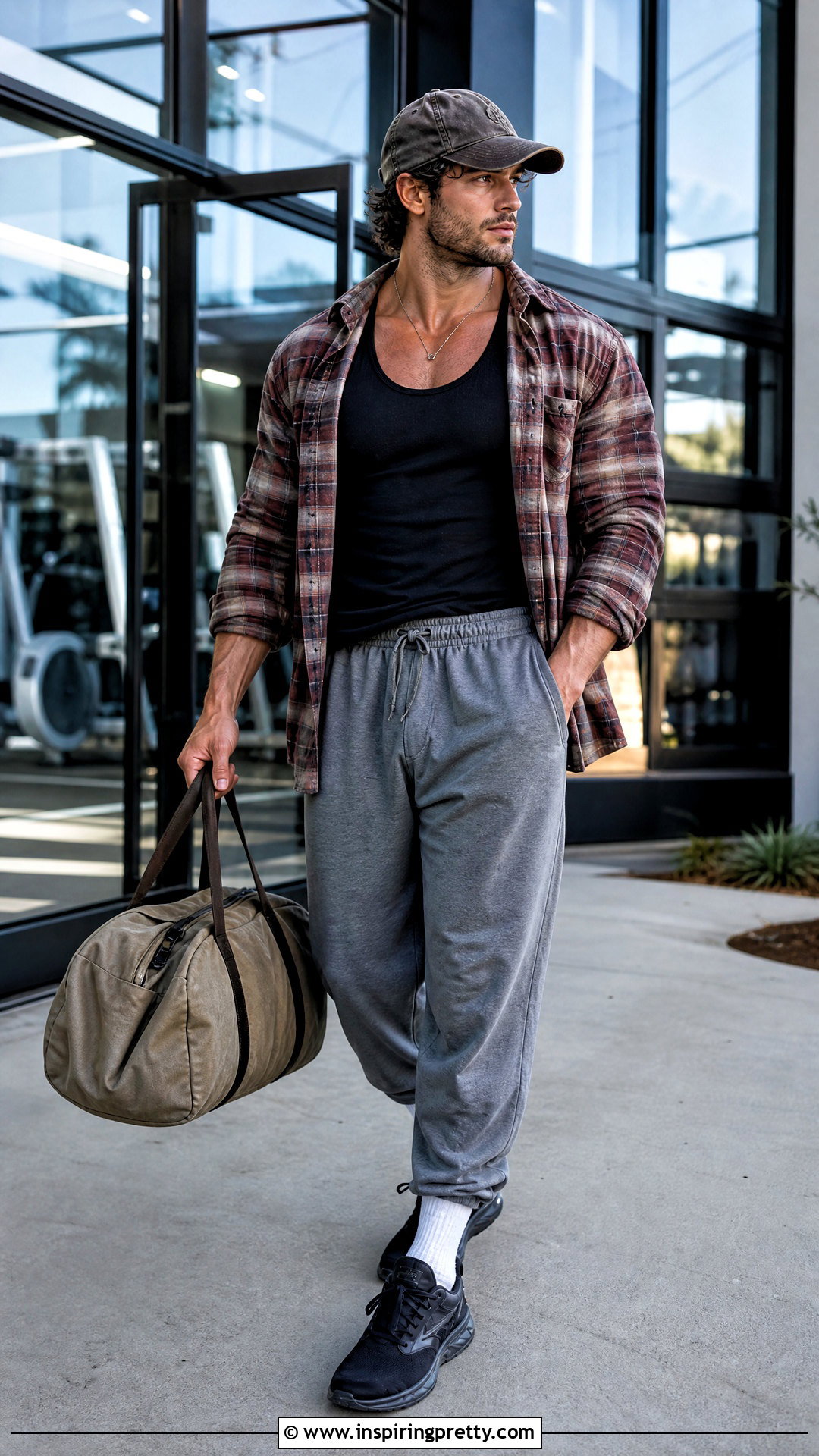Sam Sulek Tank Top With Open Flannel - 20 sam sulek tank top outfit ideas