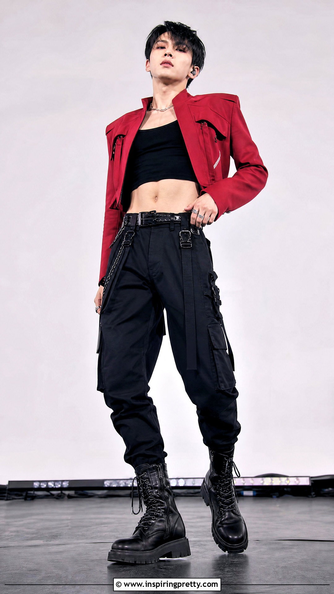 San Red Crop Jacket Outfit - 25 male kpop idols in crop tops outfit ideas