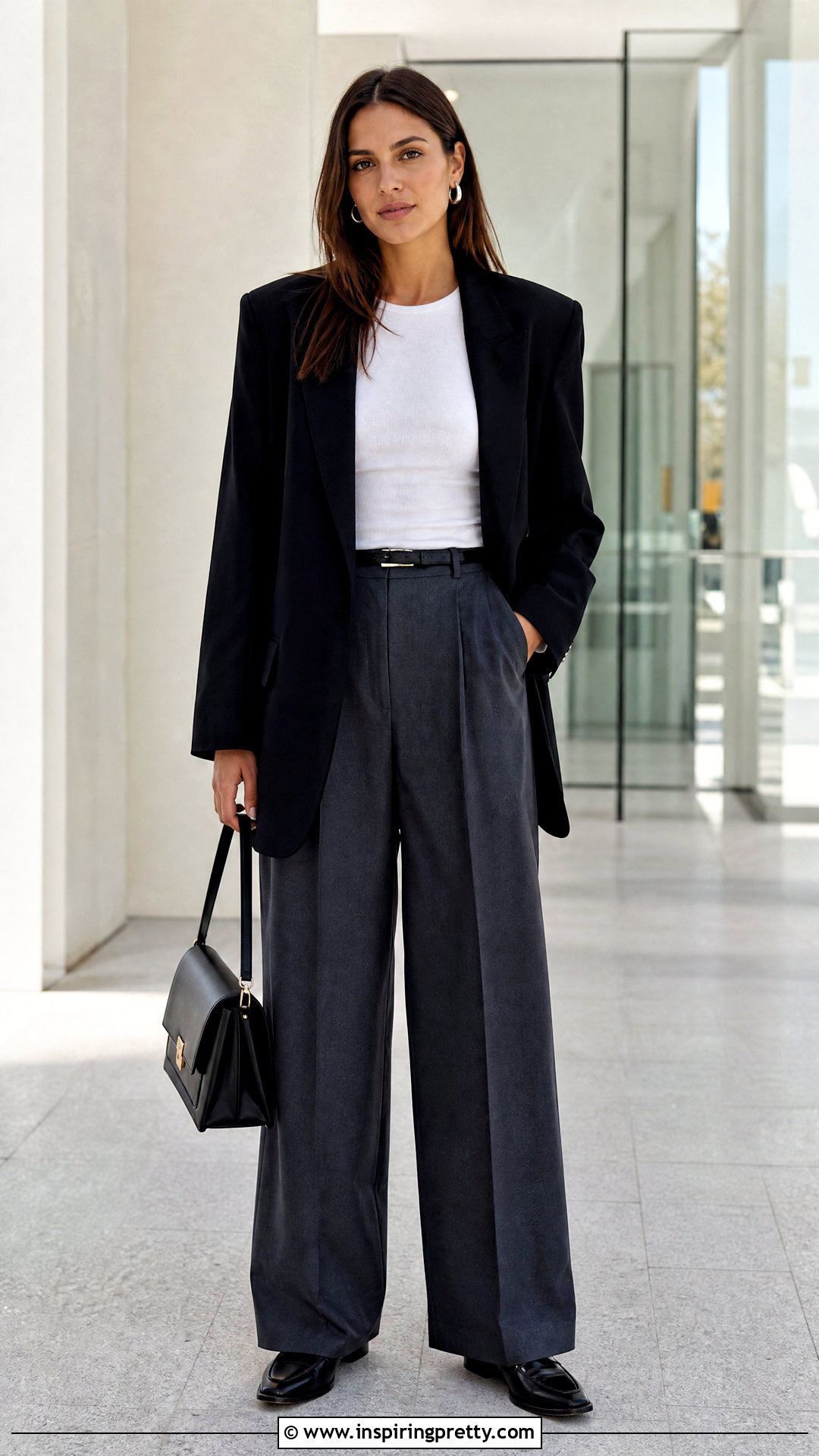 Sandra Top With Wide Leg Trousers - 20 brandy melville sandra top outfit ideas