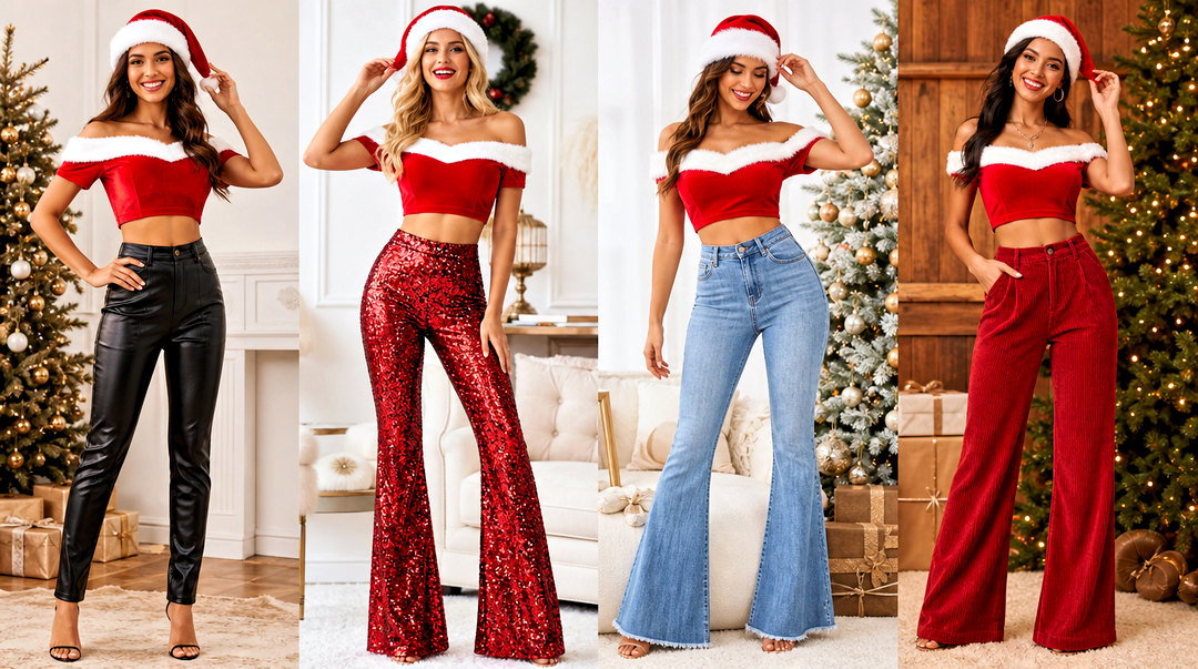 25 Santa Crop Top Outfit Ideas for Festive Holiday Looks