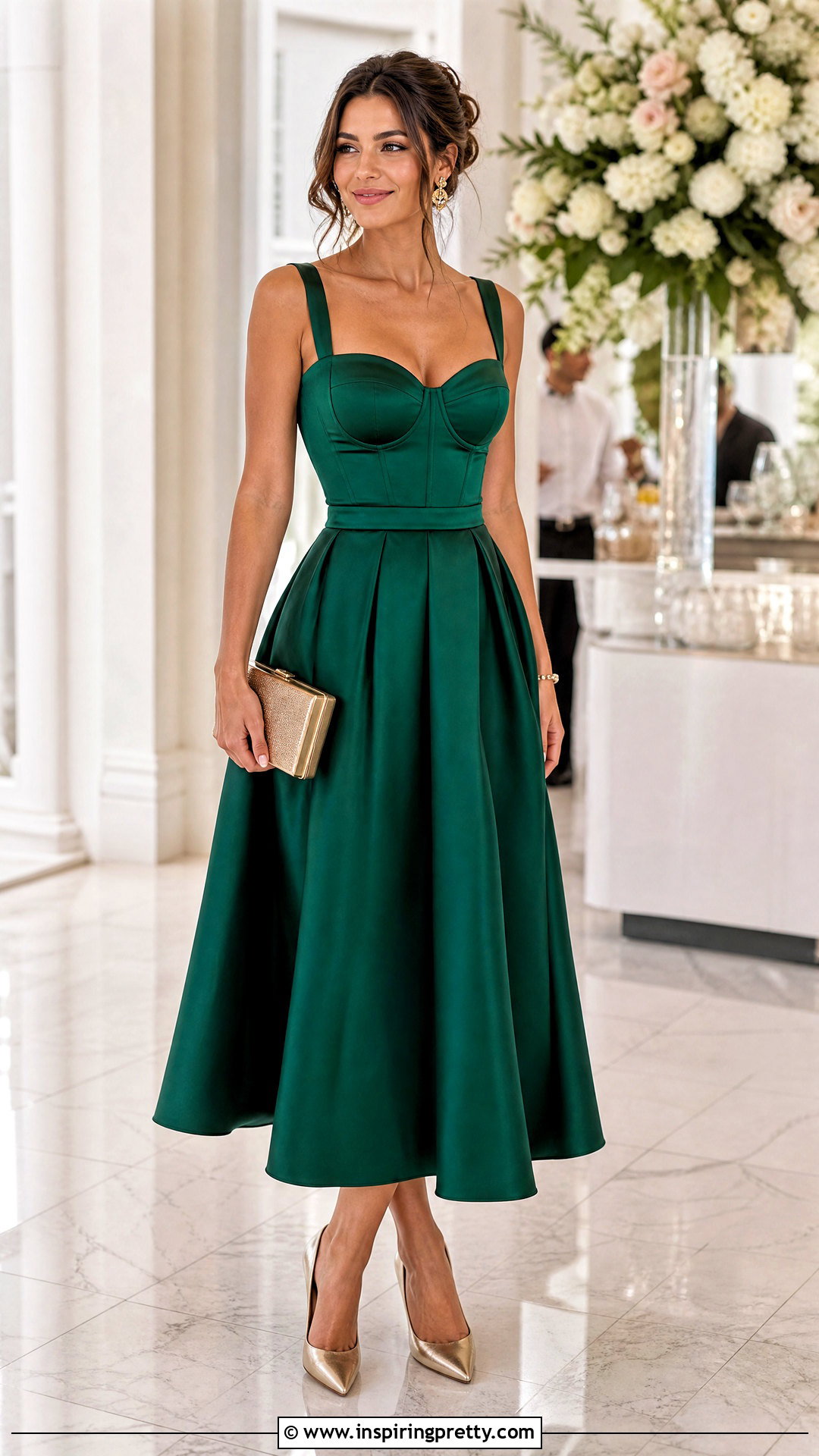 Satin Bustier Top With Full Skirt - 50 Satin Top Designs