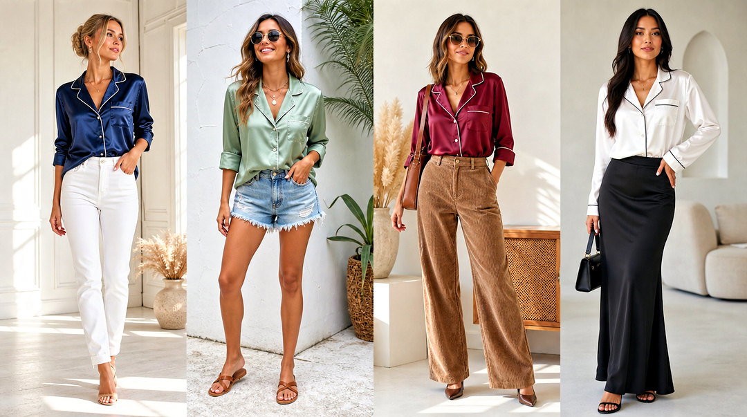 25 Satin PJ Top Outfit Ideas for Effortless Street Style