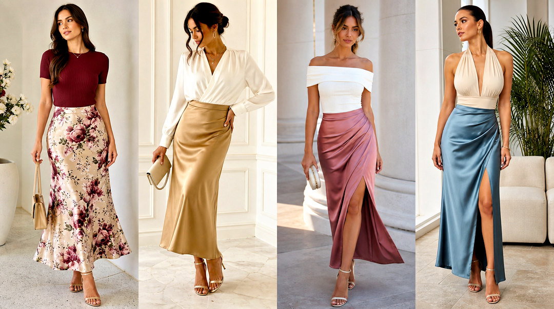 50 Satin Skirt and Top Outfit Ideas for Elegant Occasion Style