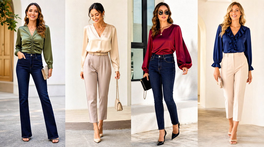 50 Satin Top Designs for Elegant Modern Occasion Style