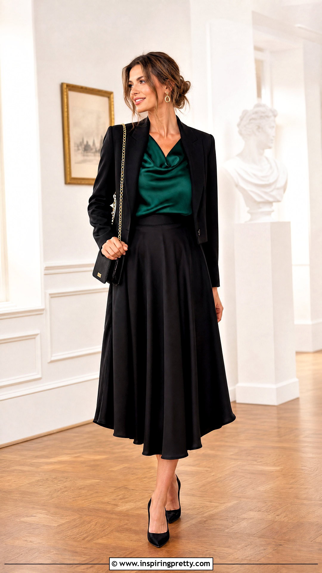 Satin Top With Midi Skirt - 20 the limited tops outfit ideas