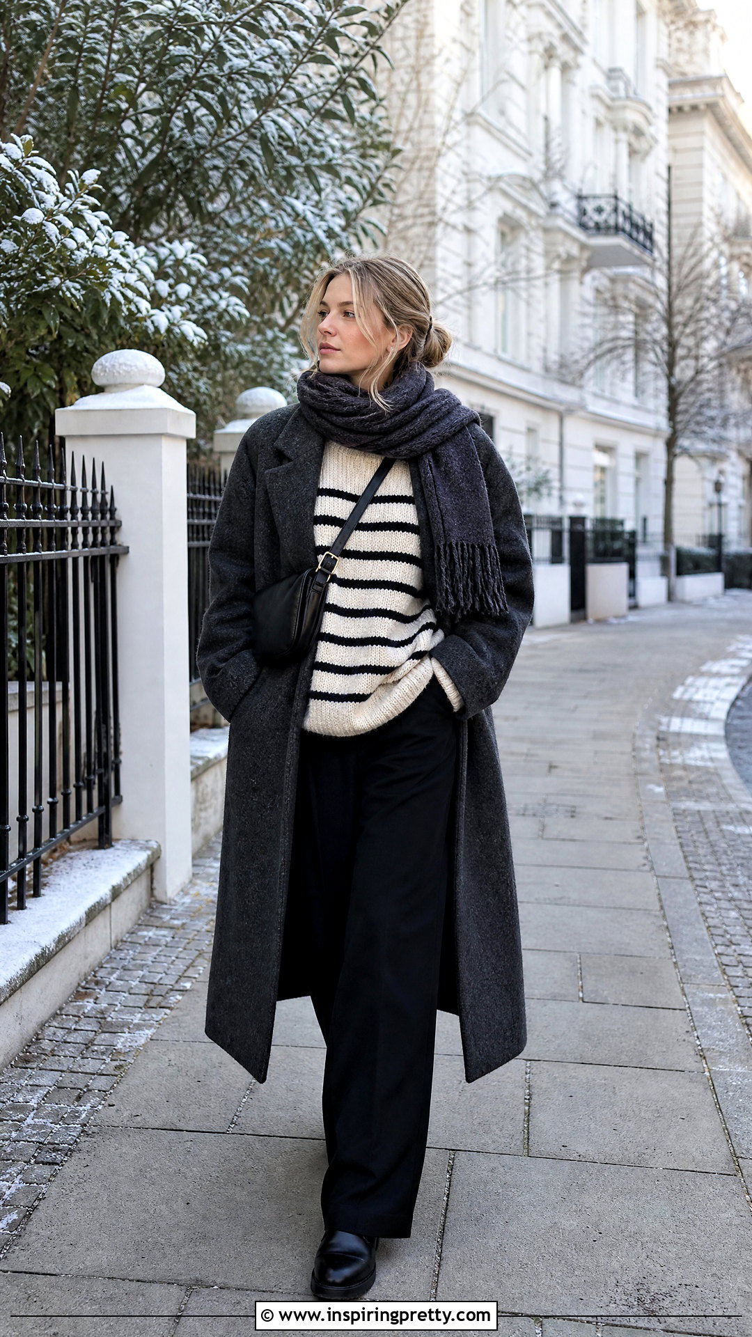 Scandinavian Striped Sweater Outfit - 50 winter tops aesthetics