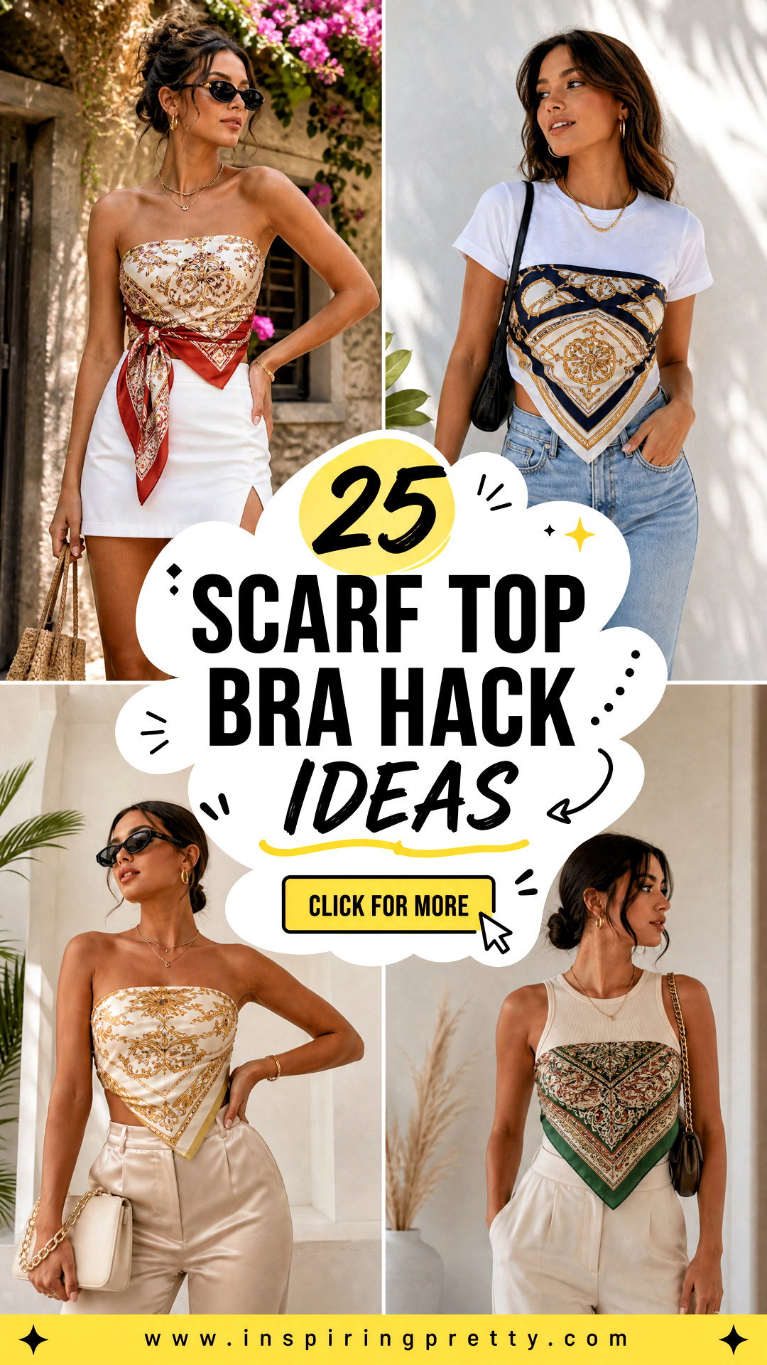 25 Scarf Top Bra Hack Ideas for Secure Summer Outfit Styling - 25 Scarf Top Bra Hack Ideas for Secure Summer Outfit Styling