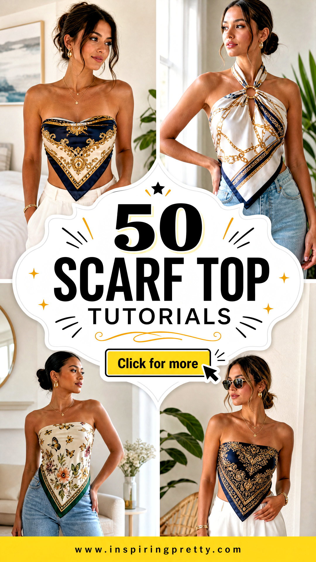50 Scarf Top Tutorials for Easy DIY Summer Style at Home - 50 Scarf Top Tutorials for Easy DIY Summer Style at Home