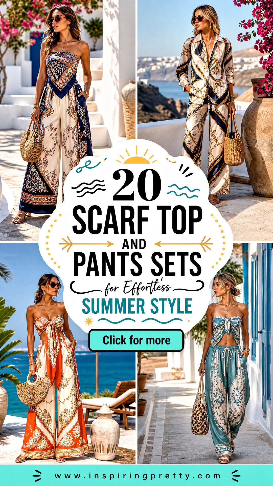 20 Scarf Top and Pants Sets for Effortless Summer Style - 20 Scarf Top and Pants Sets for Effortless Summer Style