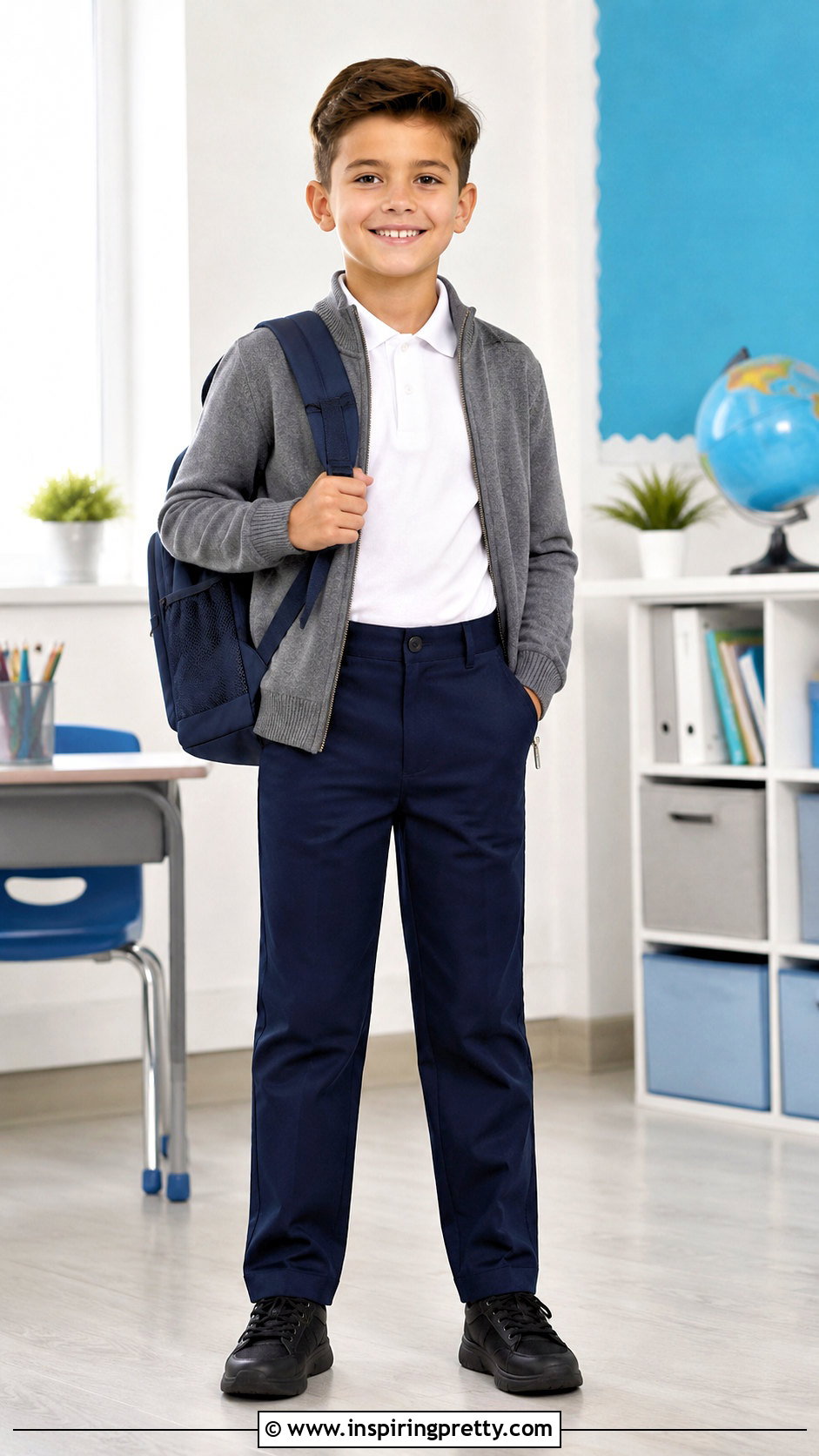 School Trousers And Polo Shirt Outfit - 50 trouser and top for kids