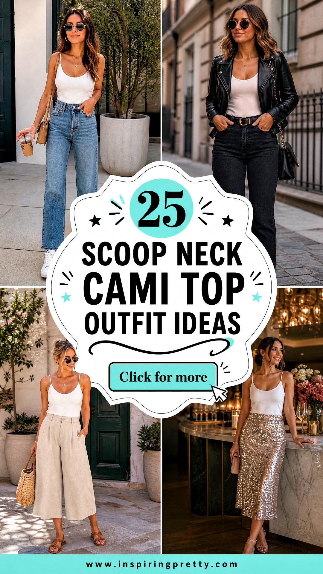 25 Scoop Neck Cami Top Outfit Ideas for Easy Everyday Style - 25 Scoop Neck Cami Top Outfit Ideas for Easy Everyday Style