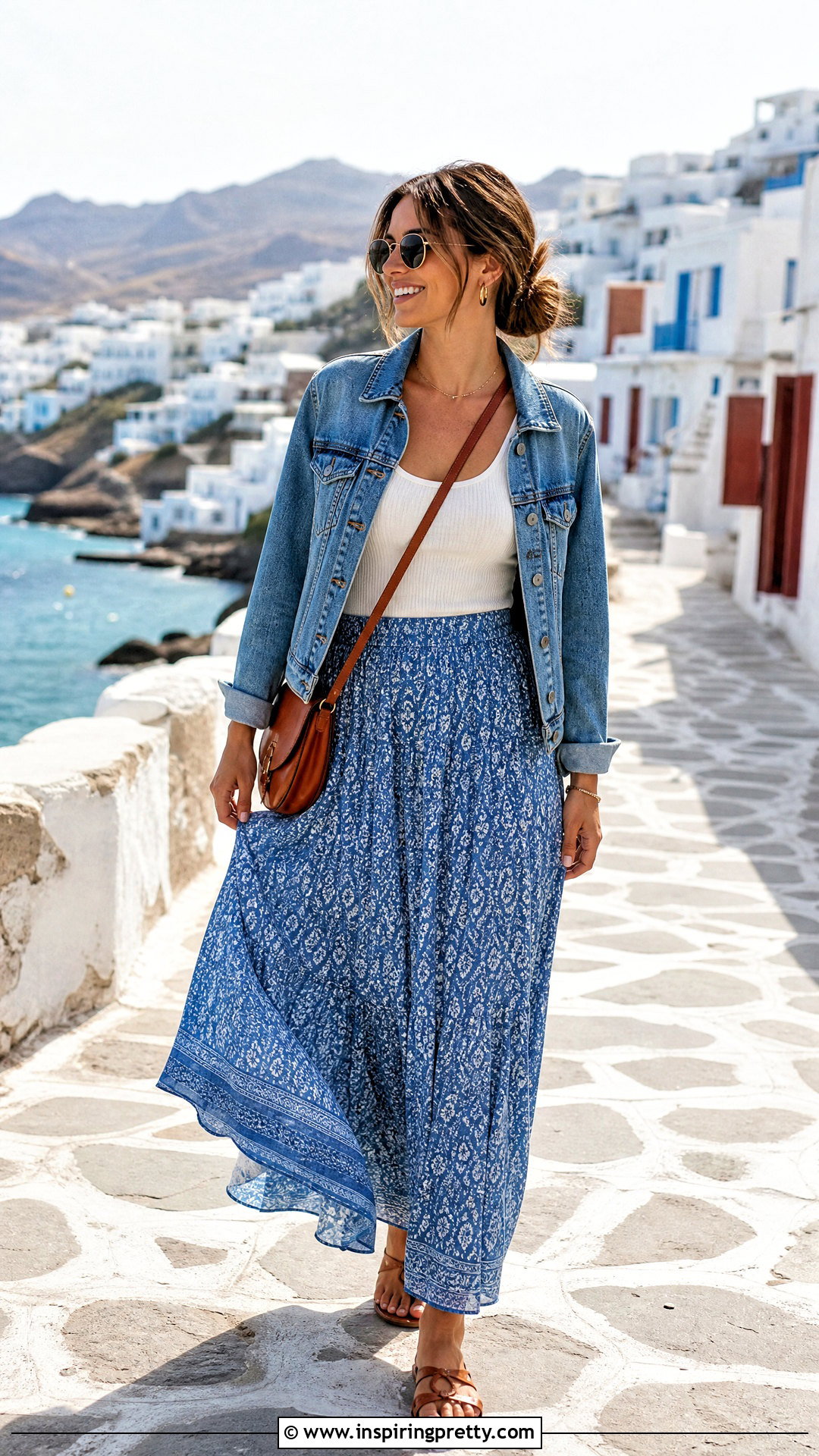Scoop Neck Top And Maxi Skirt Outfit - 50 simple top outfit ideas