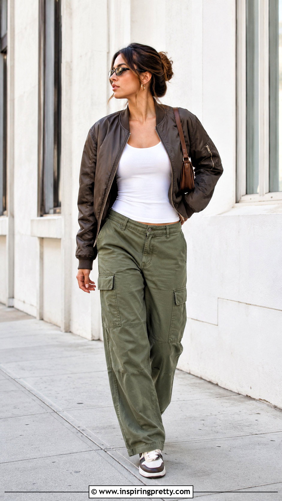 Scoop Neck Top With Cargo Pants - 50 scoop neck top outfit ideas