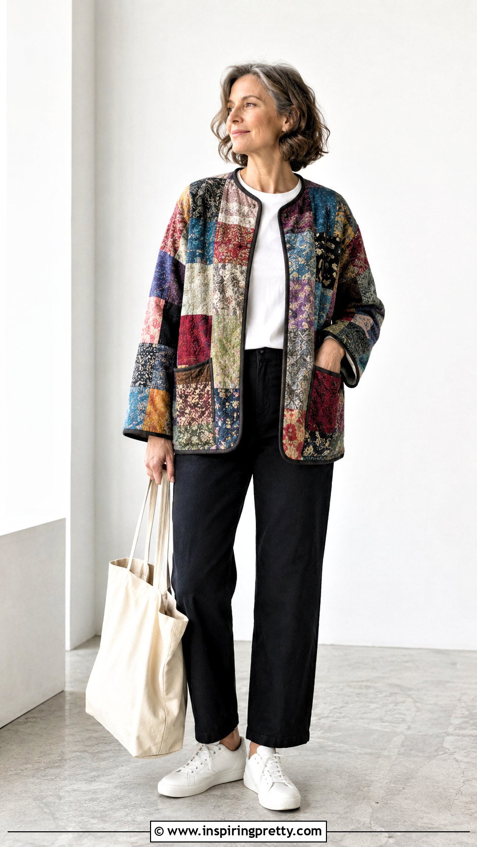 Scrap Fabric Patchwork Jacket Sewing Look - 50 top nähen ideas