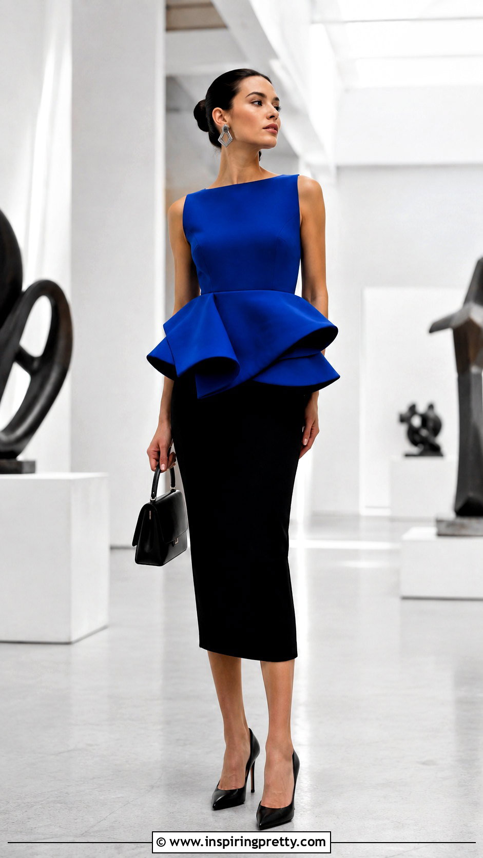 Sculptural Top And Minimal Skirt Outfit - 50 trendy top outfit ideas