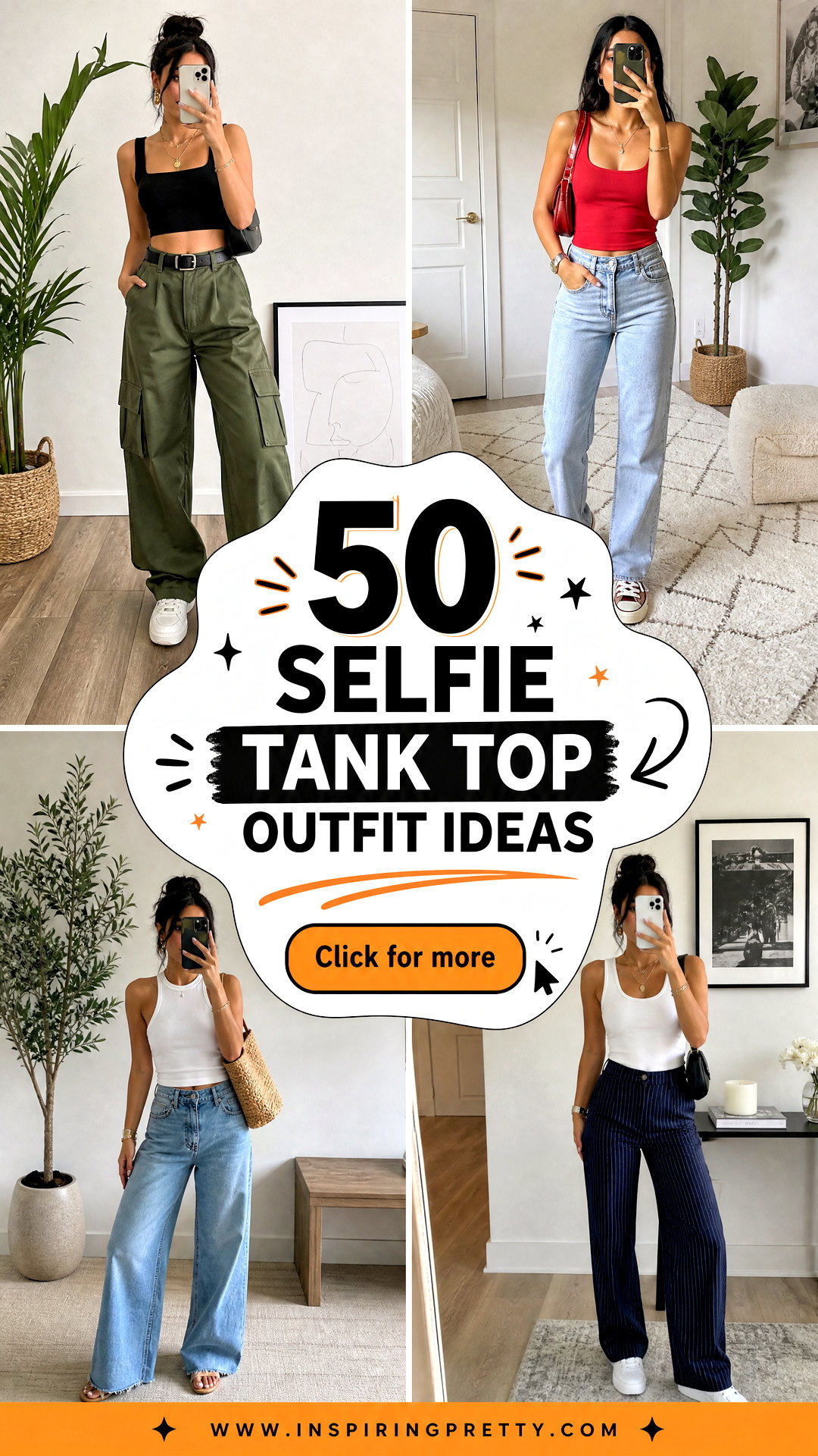 50 Selfie Tank Top Outfit Ideas for Effortless Summer Style - 50 Selfie Tank Top Outfit Ideas for Effortless Summer Style