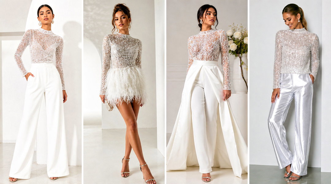 20 Sequin Bridal Top Outfit Ideas for Wedding Weekend Glam