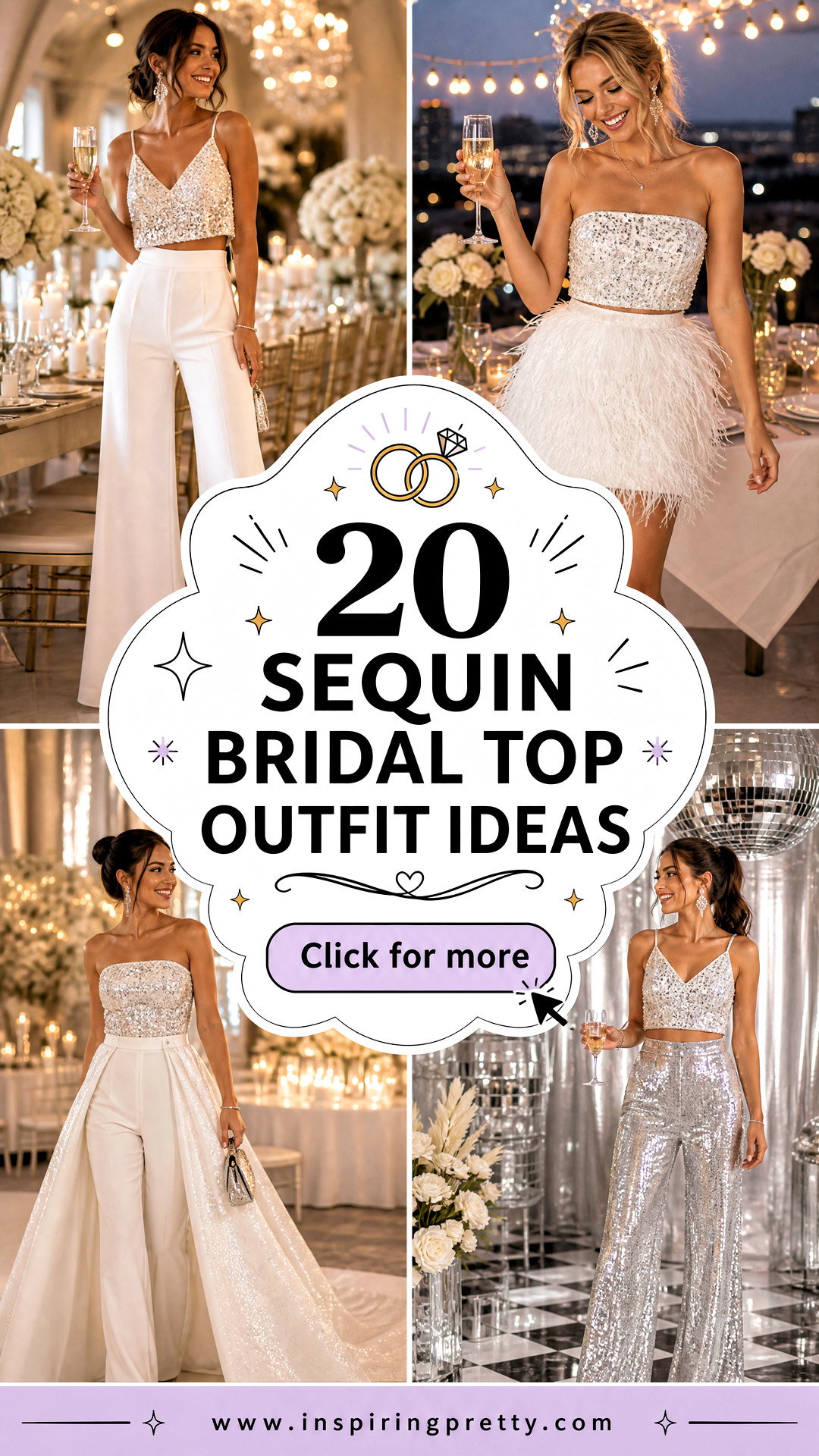 20 Sequin Bridal Top Outfit Ideas for Wedding Weekend Glam - 20 Sequin Bridal Top Outfit Ideas for Wedding Weekend Glam