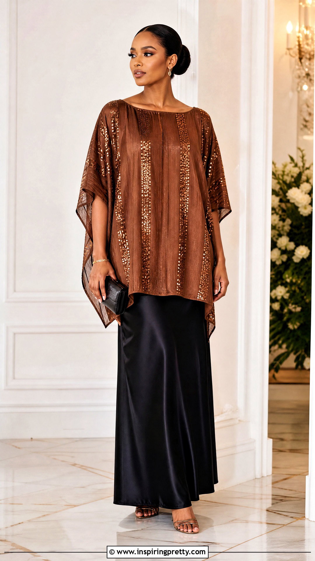 Sequin Bubu Top And Satin Skirt Outfit - 50 bubu top and skirt outfits