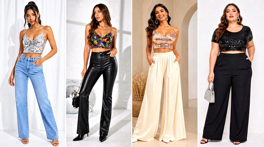 20 Sequin Crop Top Fashion Ideas for Dazzling Party Looks