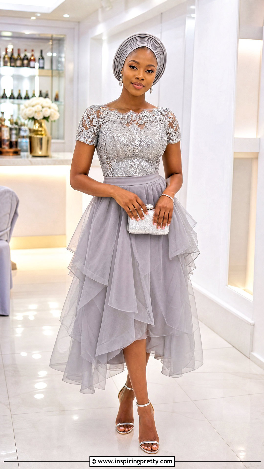 Sequin Lace Top And Tulle Skirt - 50 skirt and top lace styles